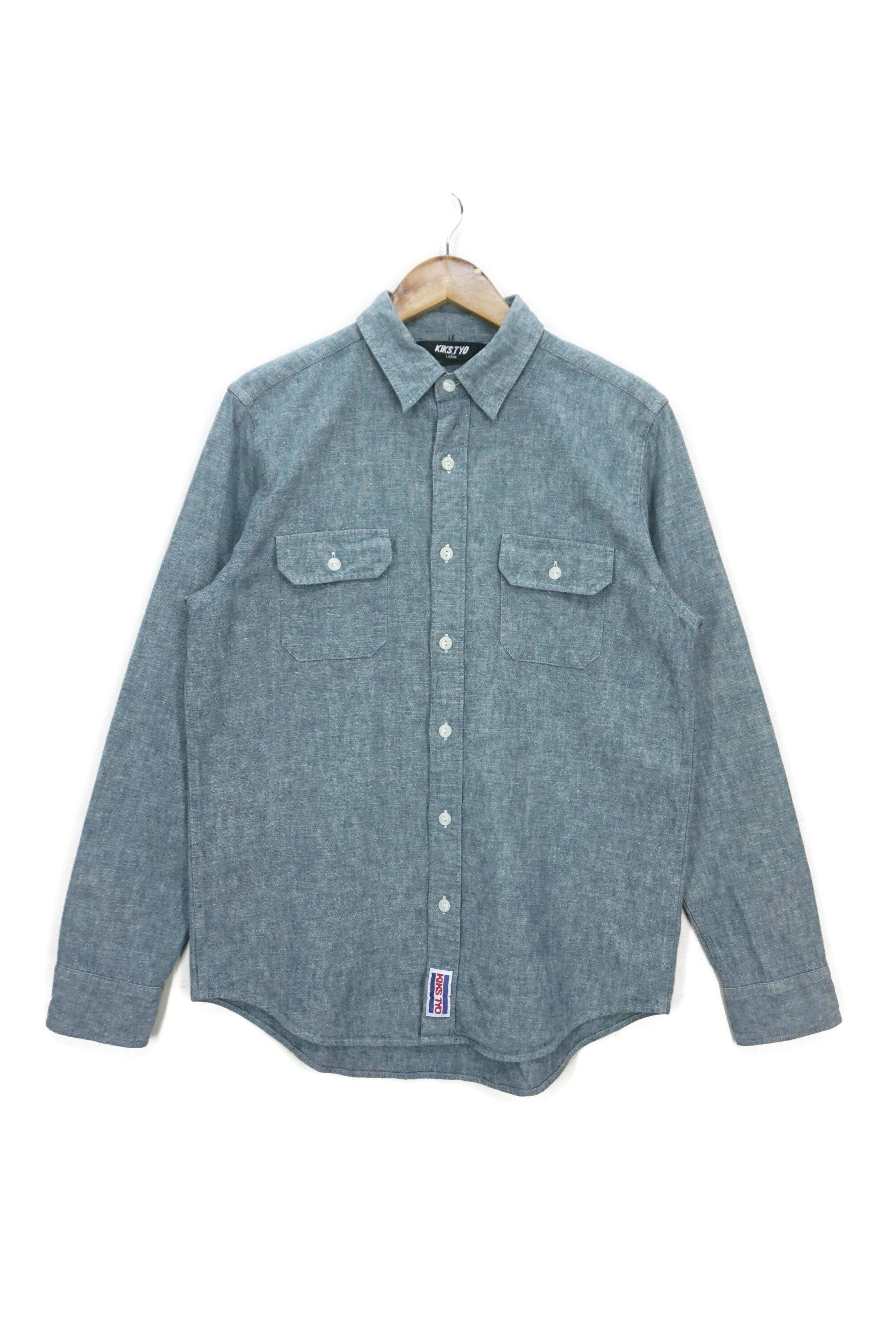 Japanese Brand KiksTyo Western Shirt Scripted Embroidery Flax Blend Shirt Size US L / EU 52-54 / 3 - 2 Thumbnail