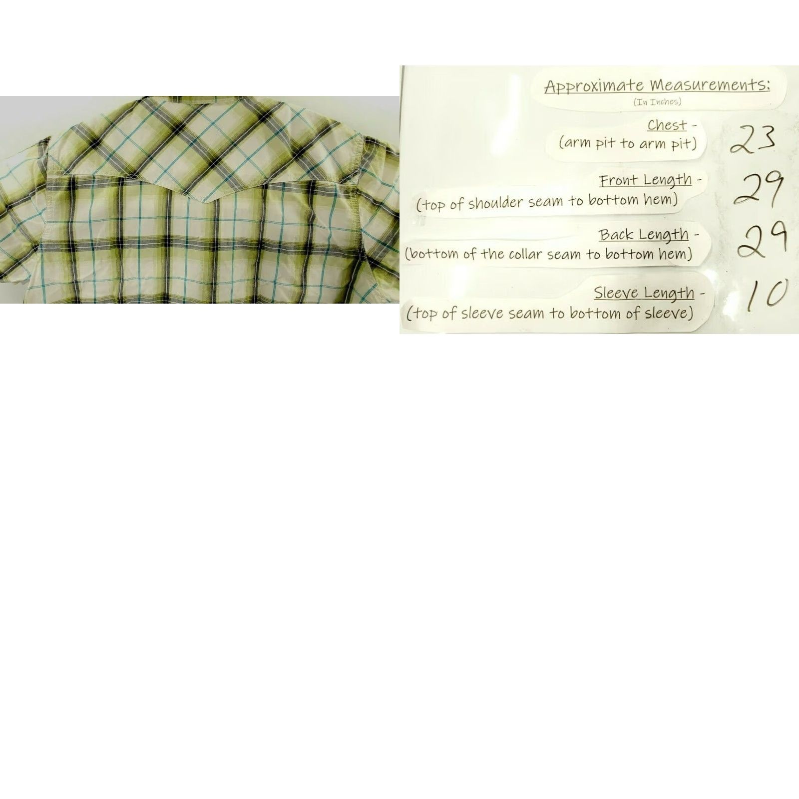 Vintage CANYON RIVER BLUES Mens Size L Green Pearl Snap Up Western Short Sleeve Shirt - Shirt - Regular - Green - 100% Cotton - Men - XS to XL? Size US L / EU 52-54 / 3 - 8 Thumbnail