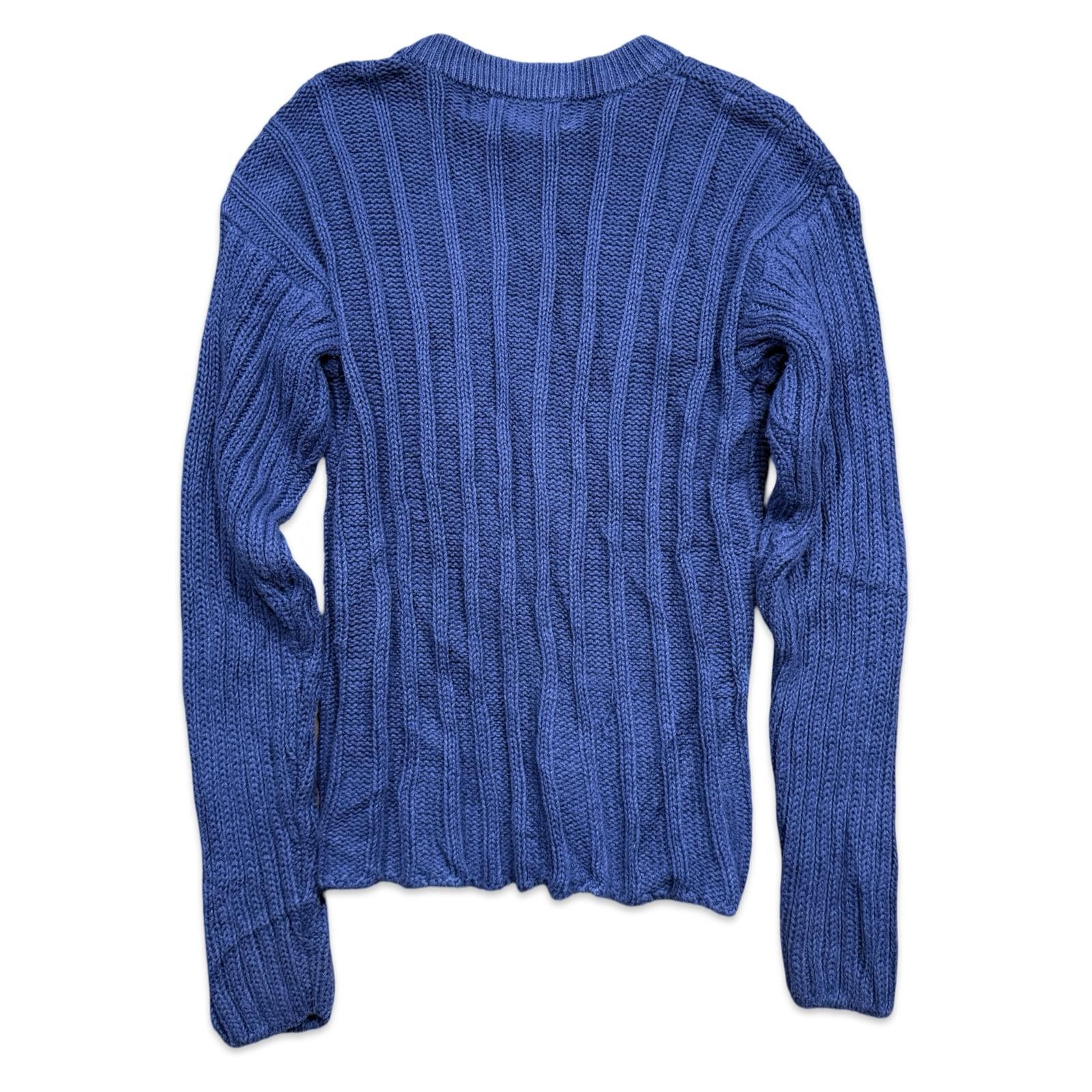 Bugle Boy Vintage Bugle Boy Y2K Navy Ribbed Sweater Size US M / EU 48-50 / 2 - 2 Thumbnail