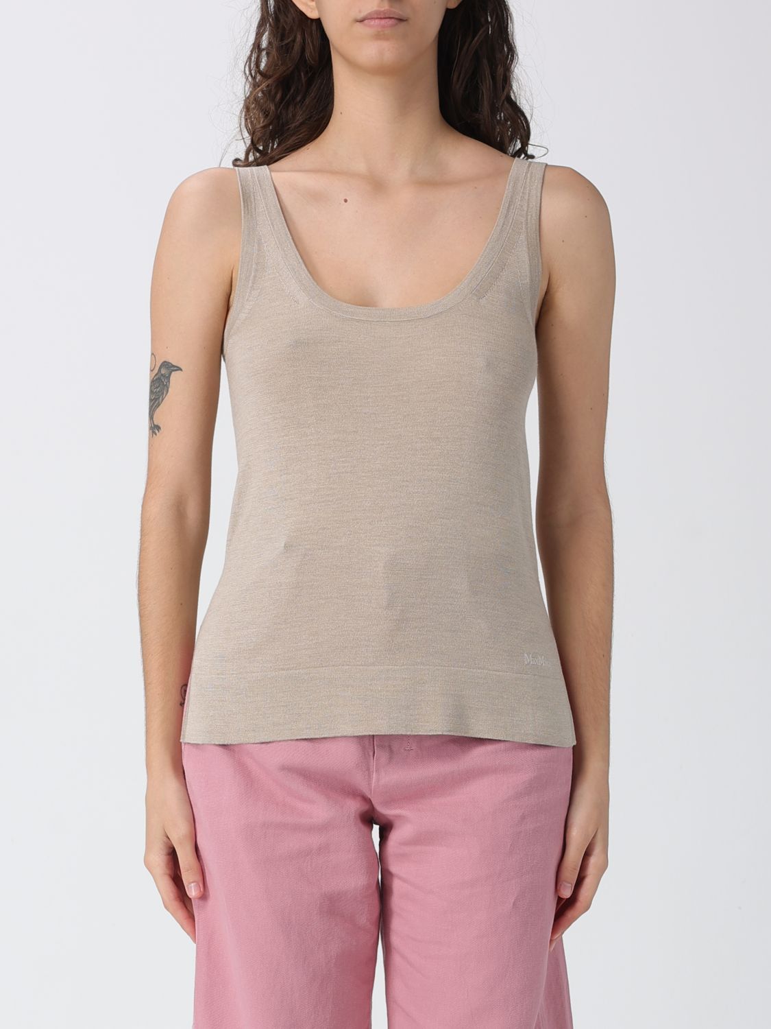 Max Mara Max Mara T-Shirt Woman Grey Size XL / US 12-14 / IT 48-50 - 1 Thumbnail
