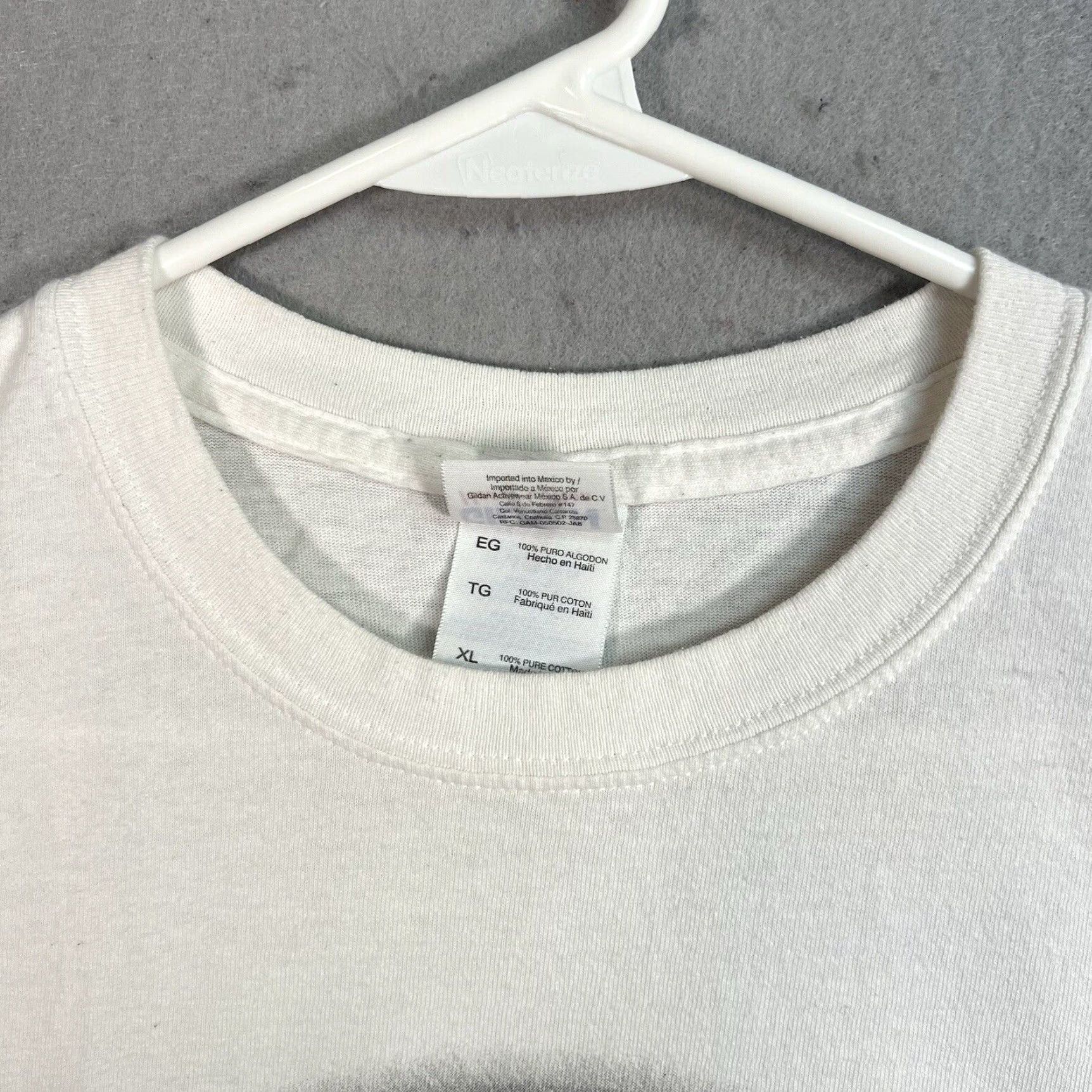 Gildan VINTAGE Stevie Wonder Graphic Tee White Adult XL 2000s Cotton Sportswear Mens Size US XL / EU 56 / 4 - 7 Thumbnail