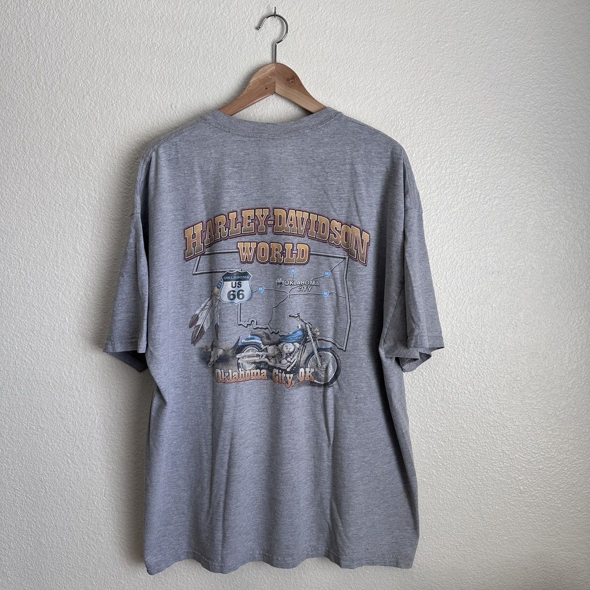 Harley Davidson Vintage Y2K 2005 Harley Davidson Gray Shirt Size XXL 2XL Size US XXL / EU 58 / 5 - 3 Thumbnail