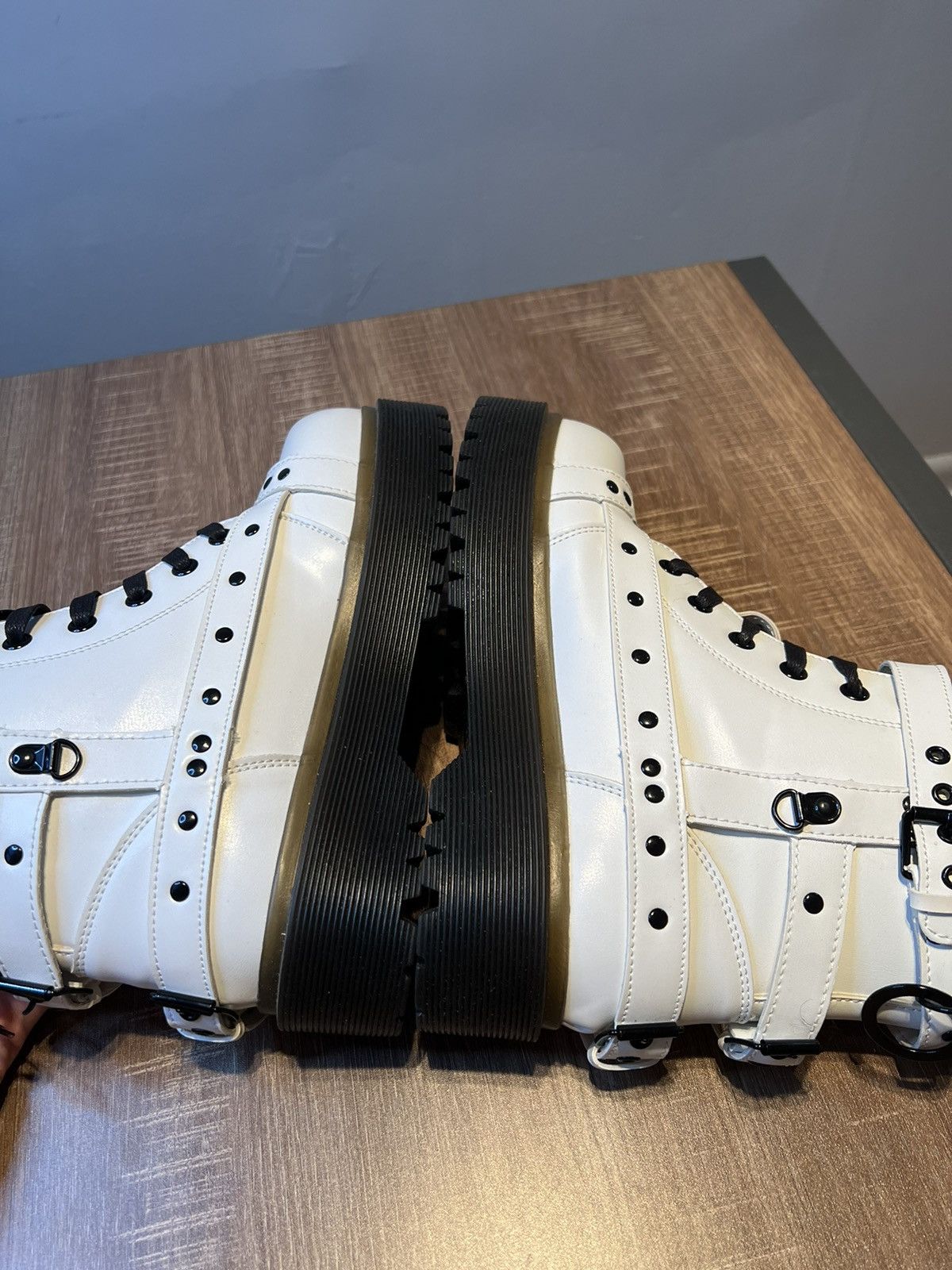 STRANGE MATTER Strange Cvlt White Disorder Goth Boots Size 10 New Women Size US 10 / IT 40 - 5 Thumbnail