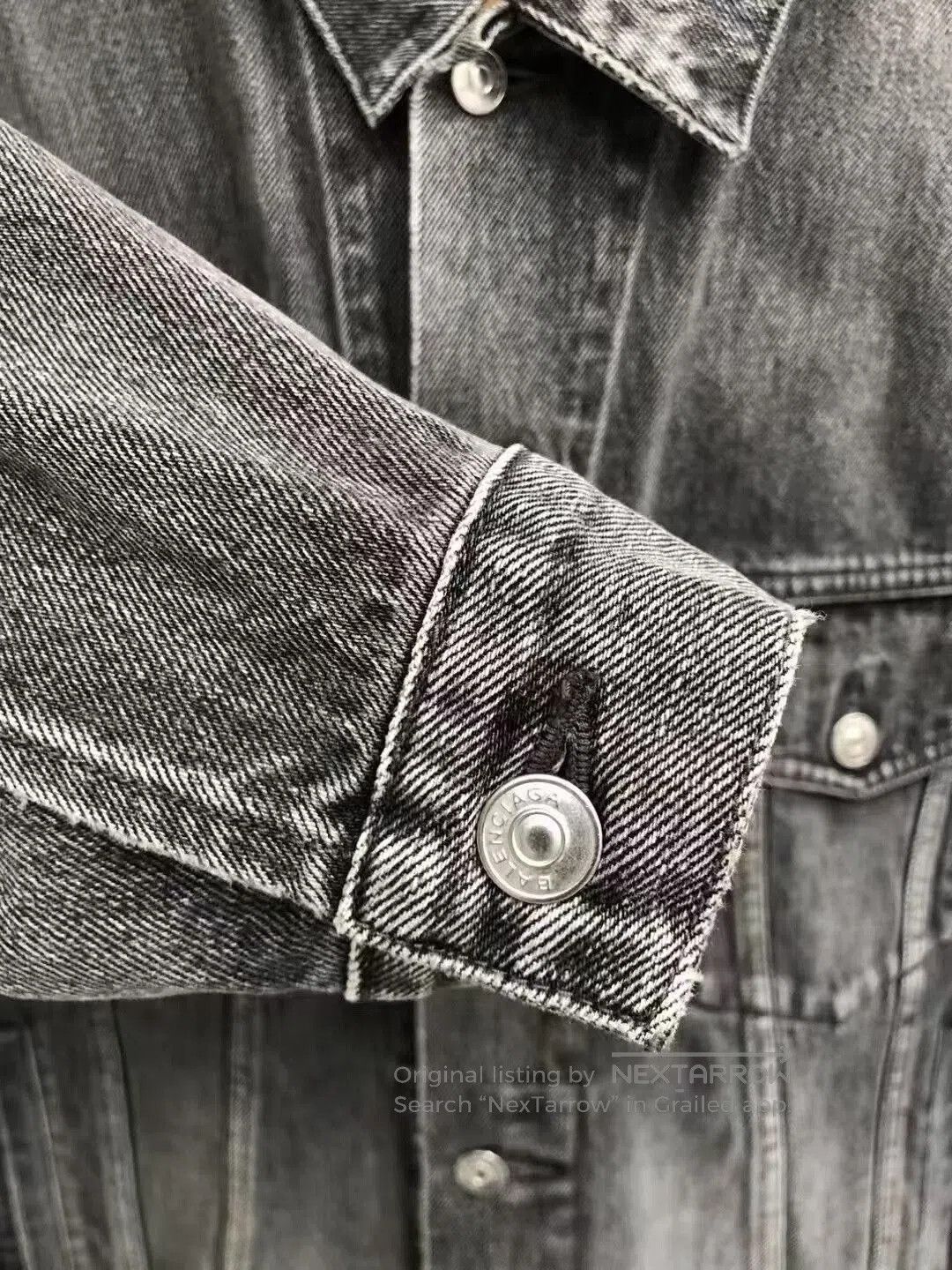 Balenciaga Balenciaga Vintage Logo Denim Jacket. Size US L / EU 52-54 / 3 - 4 Thumbnail