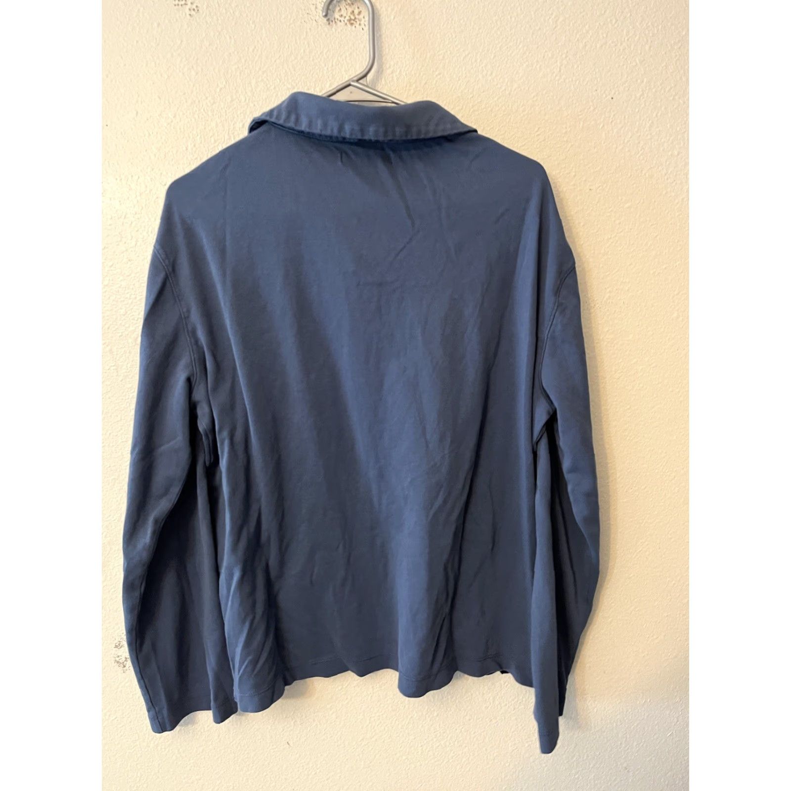 Banana Republic Banana Republic Sweatshirt Mens Large Blue Long Sleeve Henley 1/4 Zip Pockets Mock Neck Button Size US L / EU 52-54 / 3 - 2 Thumbnail