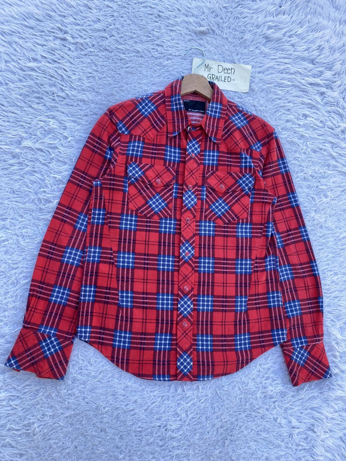 Number (N)ine Rare Number Nine Checkered Flannel Shirt Size US S / EU 44-46 / 1 - 2 Thumbnail