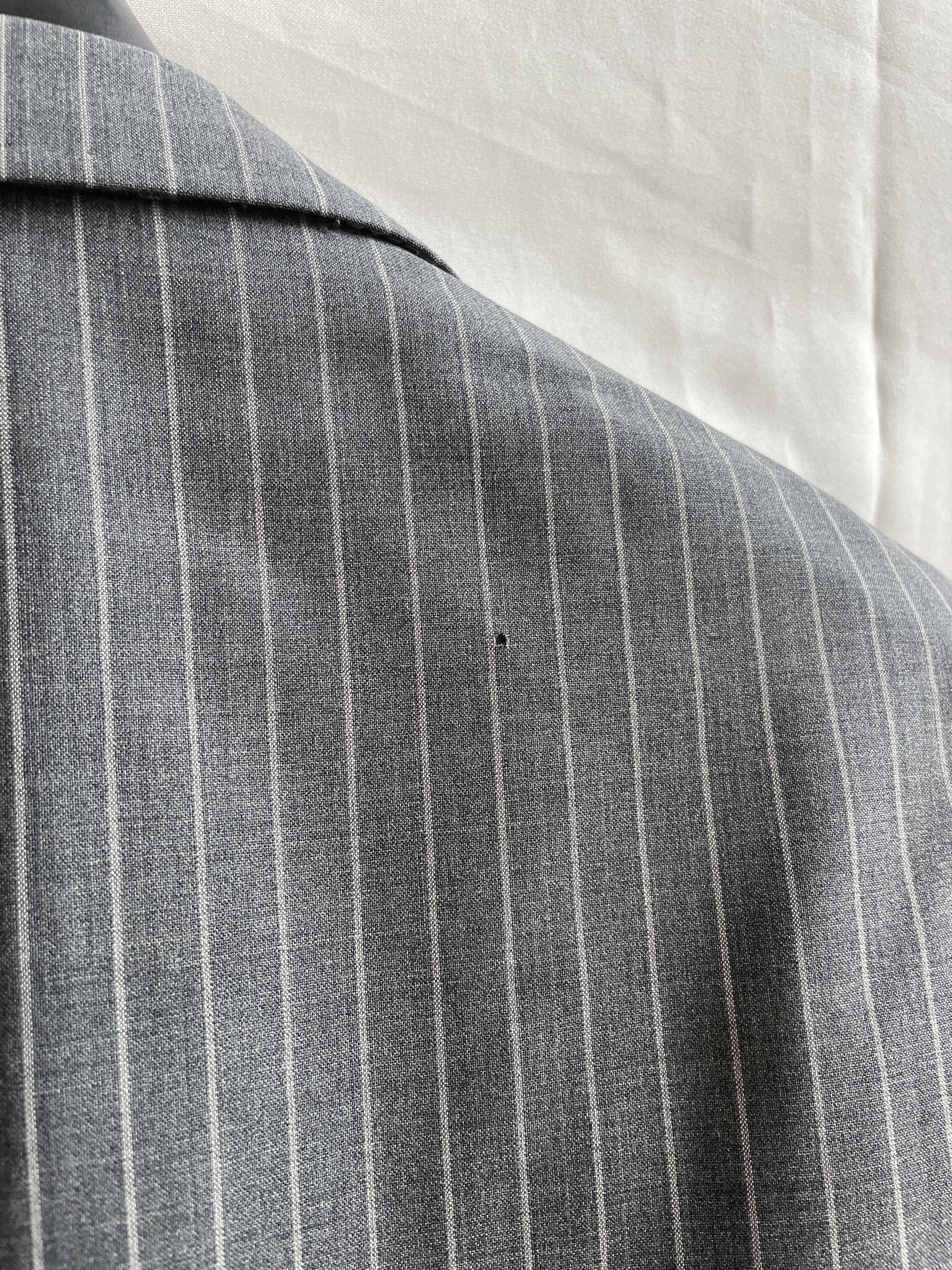 Suitsupply Suitsupply Half Lined Striped Dark Gray Wool Blazer Size 48R - 8 Thumbnail
