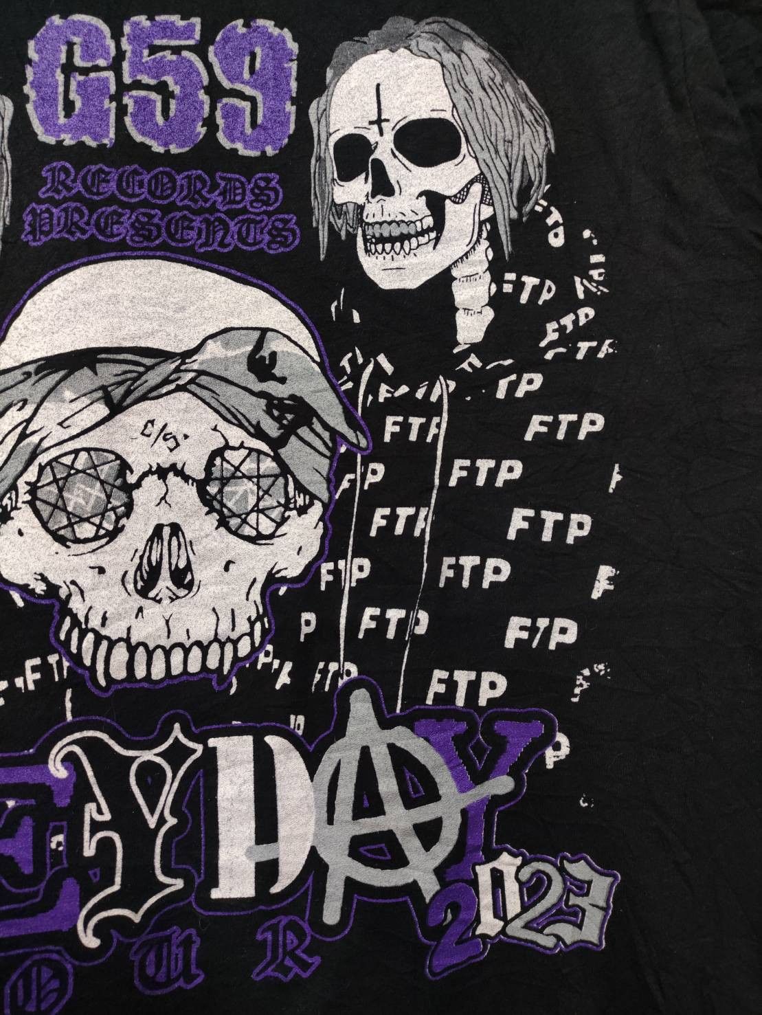 Fuck The Population × G59 Records G59 Suicideboys " Greyday 2023 " Promo Tour T-Shirt Size US L / EU 52-54 / 3 - 5 Thumbnail