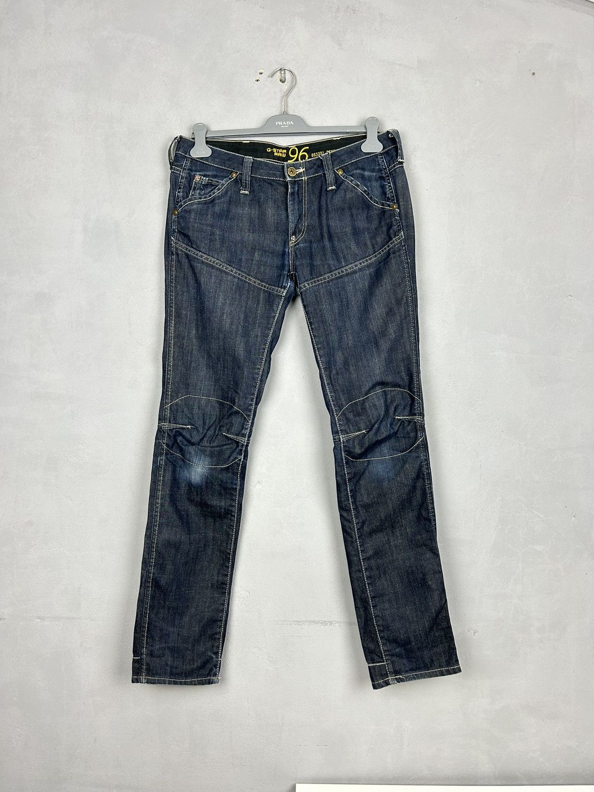 G-Star G-Star RAW 3301 96 Denim Jeans W31 L34 DarkWash Strap Detail Size US 31 - 8 Thumbnail