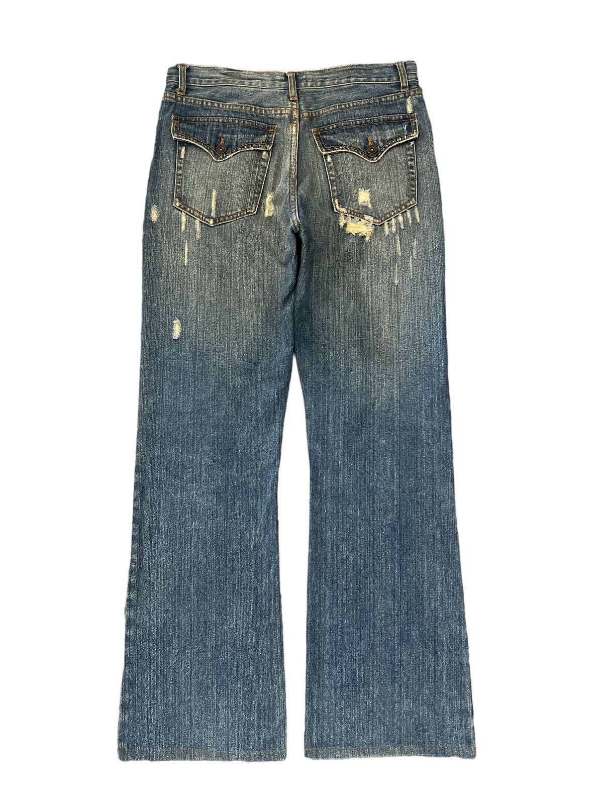 Japanese Brand × Vintage FLARED💥NYLAUS JEANS RIPPED DISTRESSED DENIM PANT Size US 32 / EU 48 - 8 Thumbnail