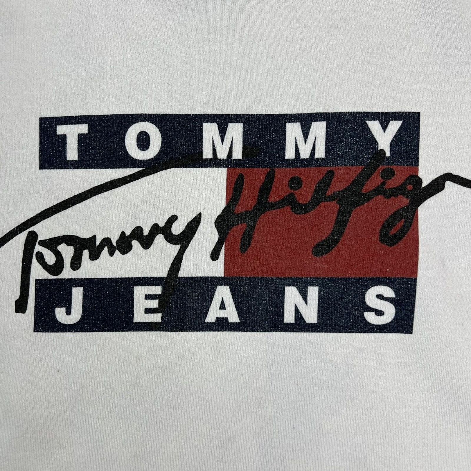 Tommy Hilfiger × Vintage VTG Tommy Hilfiger Sweatshirt Tommy Jeans Flag 90s Pullover Size US L / EU 52-54 / 3 - 2 Thumbnail