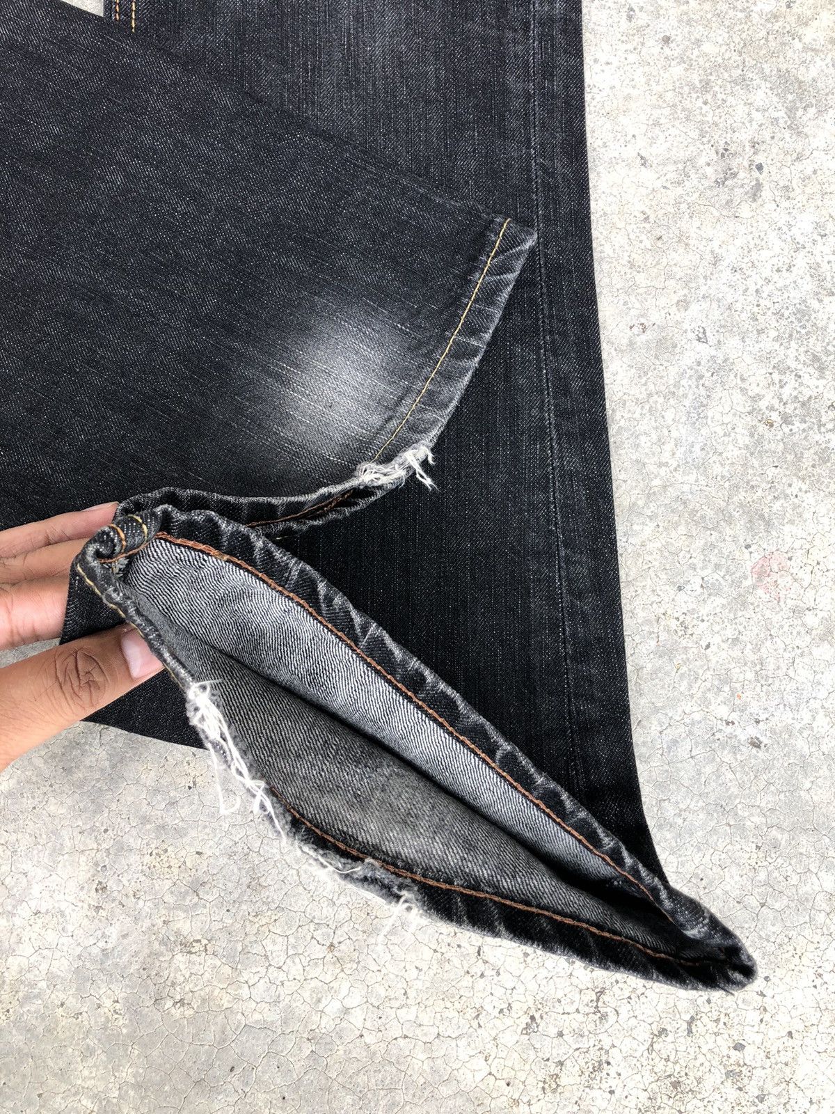 If Six Was Nine Japanese Edwin Flared Jeans Distressed Jeans 512 Size US 29 - 13 Thumbnail