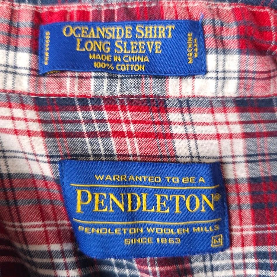 Pendleton Pendleton Shirt Red Plaid Oceanside Long Sleeves Mens Size Medium Size US M / EU 48-50 / 2 - 5 Thumbnail