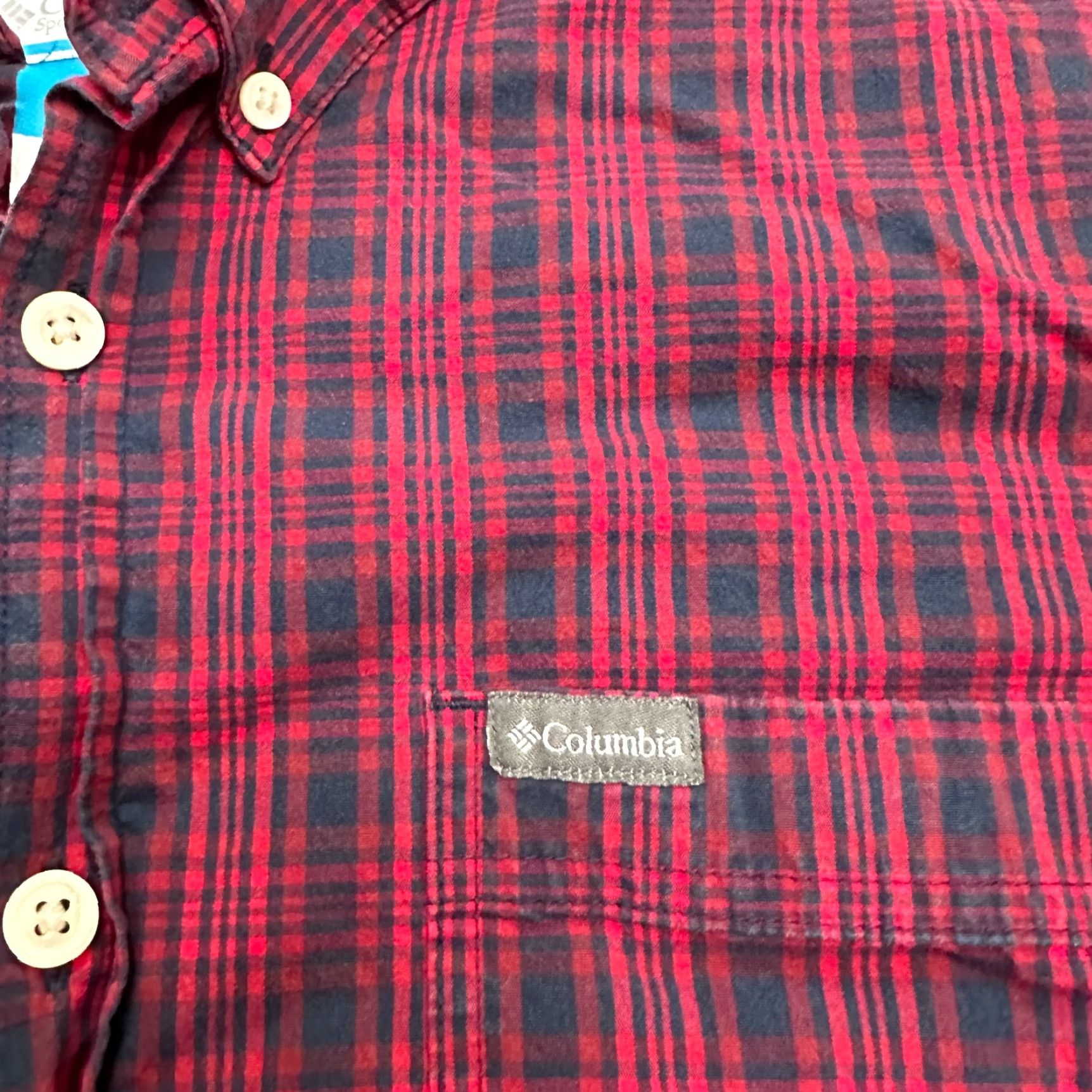 Vintage Columbia Shirt Mens XL Red Plaid Long Sleeve Button Down Casual Outdoor Cotton Spandex Regular Size US XL / EU 56 / 4 - 4 Thumbnail