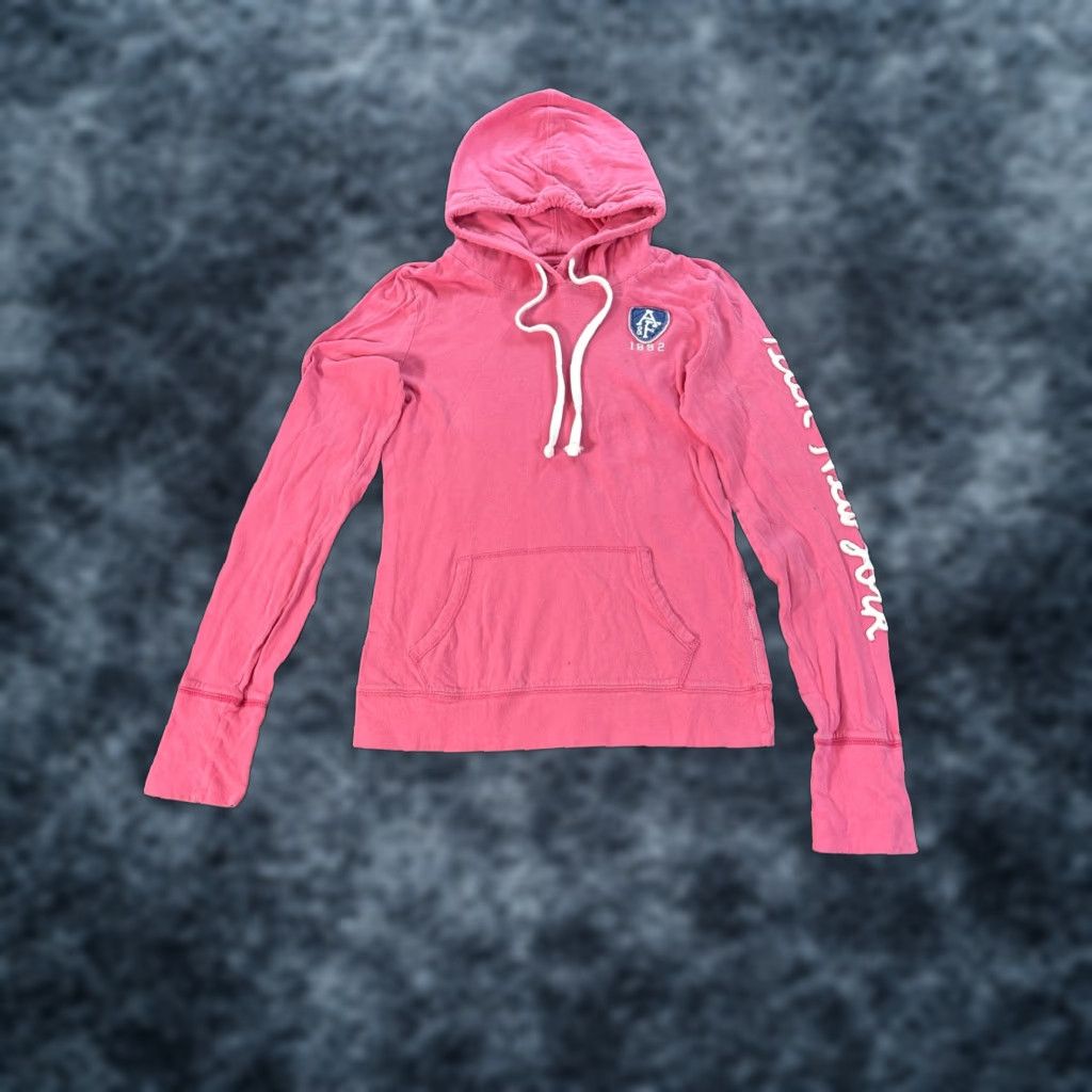 Abercrombie & Fitch VINTAGE Abercrombie & Fitch Hoodie Womens L Pullover Pink Y2K Logo Activewear Pullover Hoodie Womens L Pink Abercrombie & Fitch Size L / US 10 / IT 46 - 1 Thumbnail