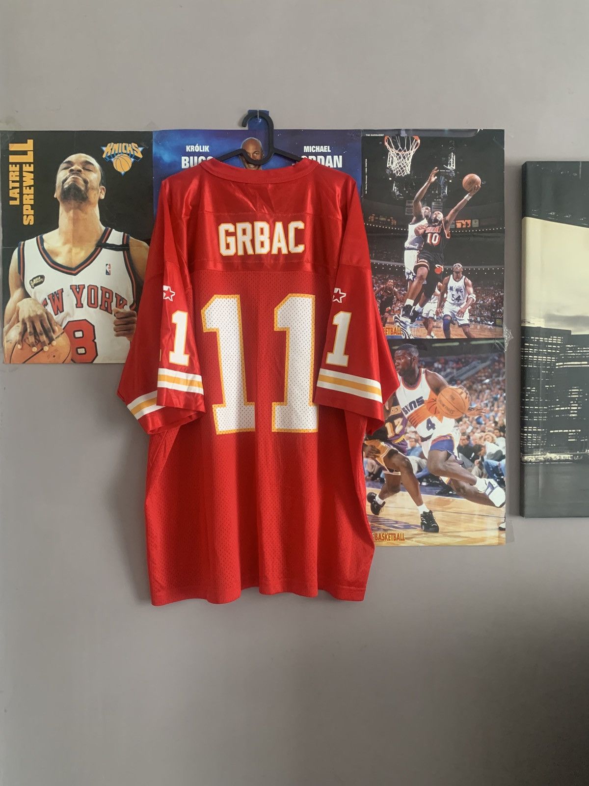 NFL × Starter × Vintage 90s Vintage Starter NFL Kansas City Chiefs #11 Elvis Grbac Size US XXL / EU 58 / 5 - 4 Thumbnail