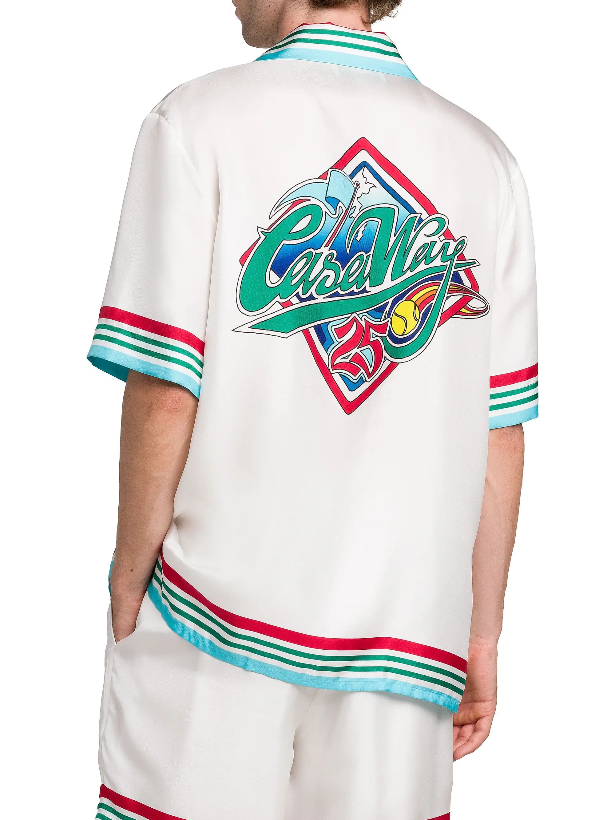 Casablanca os11x0725 Casaway Silk Cuban Collar Shirt in Multicolor Size US S / EU 44-46 / 1 - 5 Thumbnail