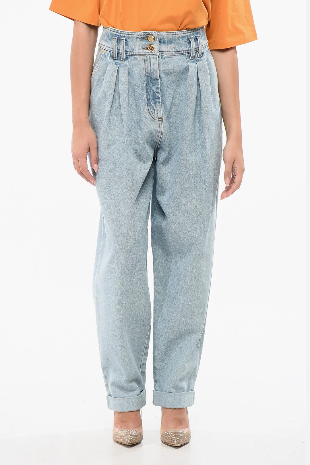 og1mm0326 Stretch-Cotton Jeans in Light Blue