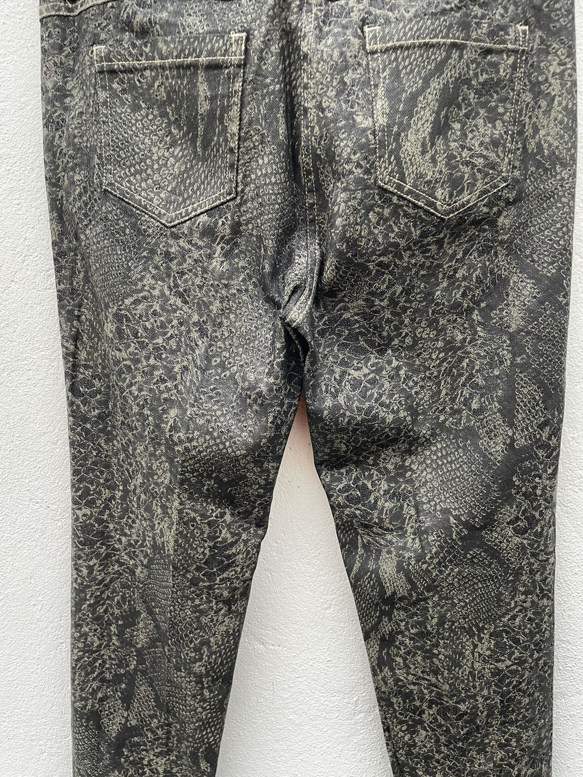 George Vintage Georges Rech Paris Snake Skin Skinny Jeans Size 32" / US 10 / IT 46 - 7 Thumbnail