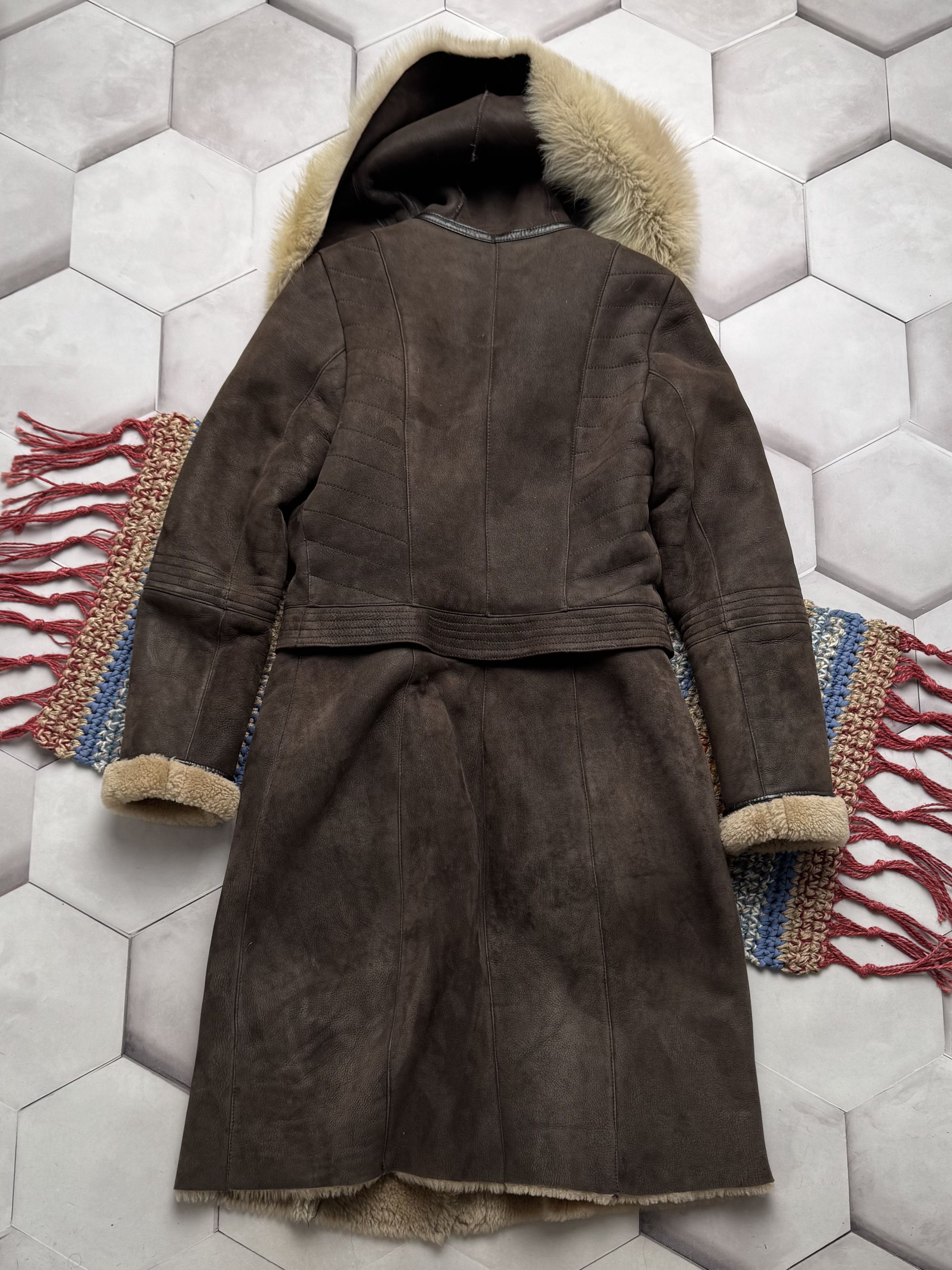 Japanese Brand Vintage Real Sheepskin Hooded Coat (E4) Size M / US 6-8 / IT 42-44 - 9 Thumbnail