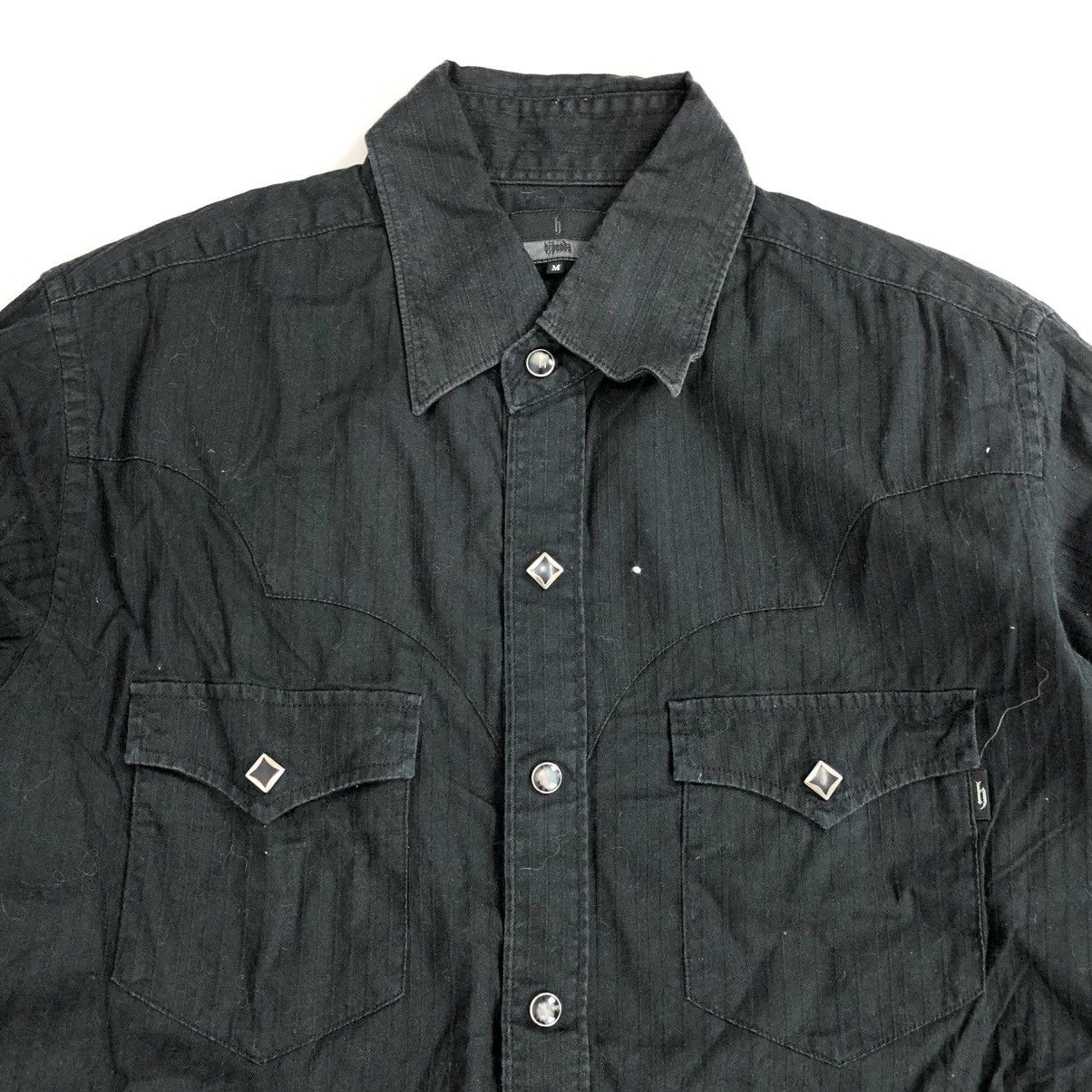 Japanese Brand × Vintage Vintage DjHonda Double Pocket Black Western Shirt Size US M / EU 48-50 / 2 - 3 Thumbnail