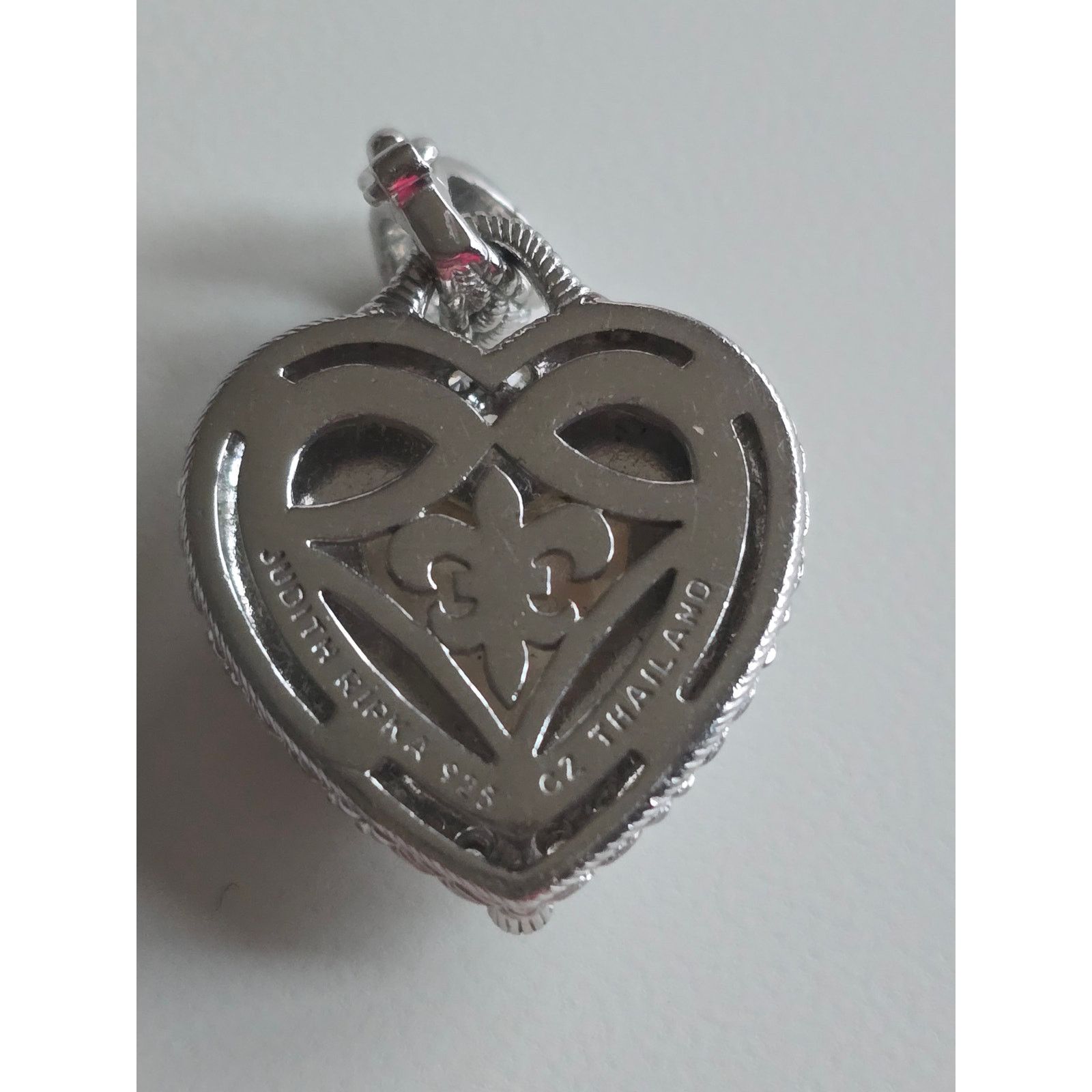 Judith Ripka Judith Ripka Pearl Heart Pendant in Sterling Silver Size ONE SIZE - 2 Thumbnail