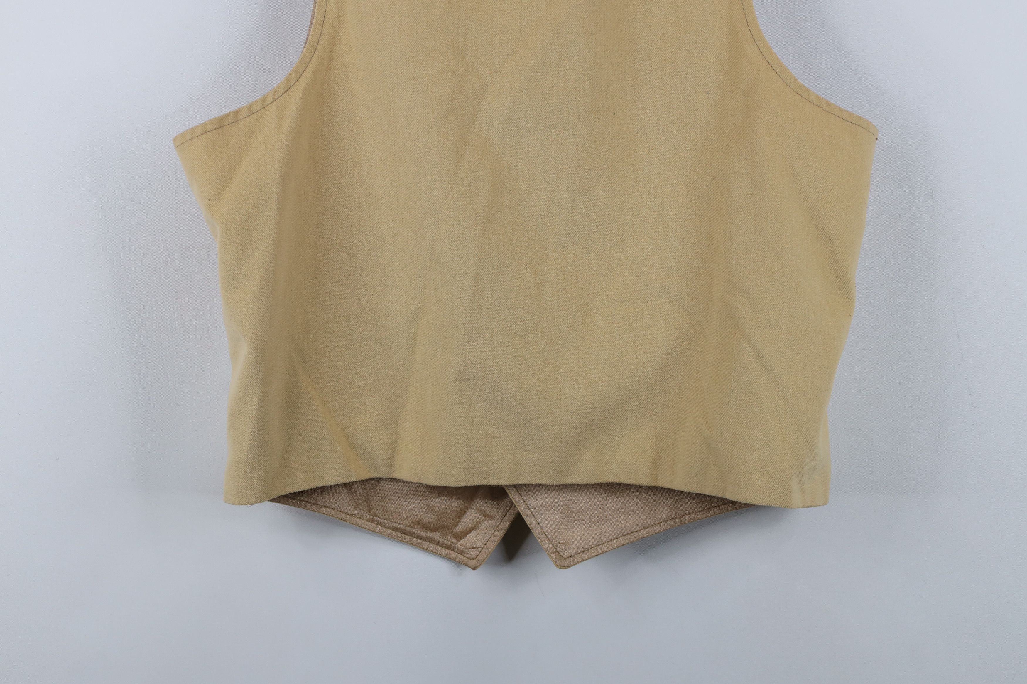Vintage Vintage 60s 70s Streetwear Corduroy Vest Jacket Beige USA Size US XL / EU 56 / 4 - 15 Thumbnail