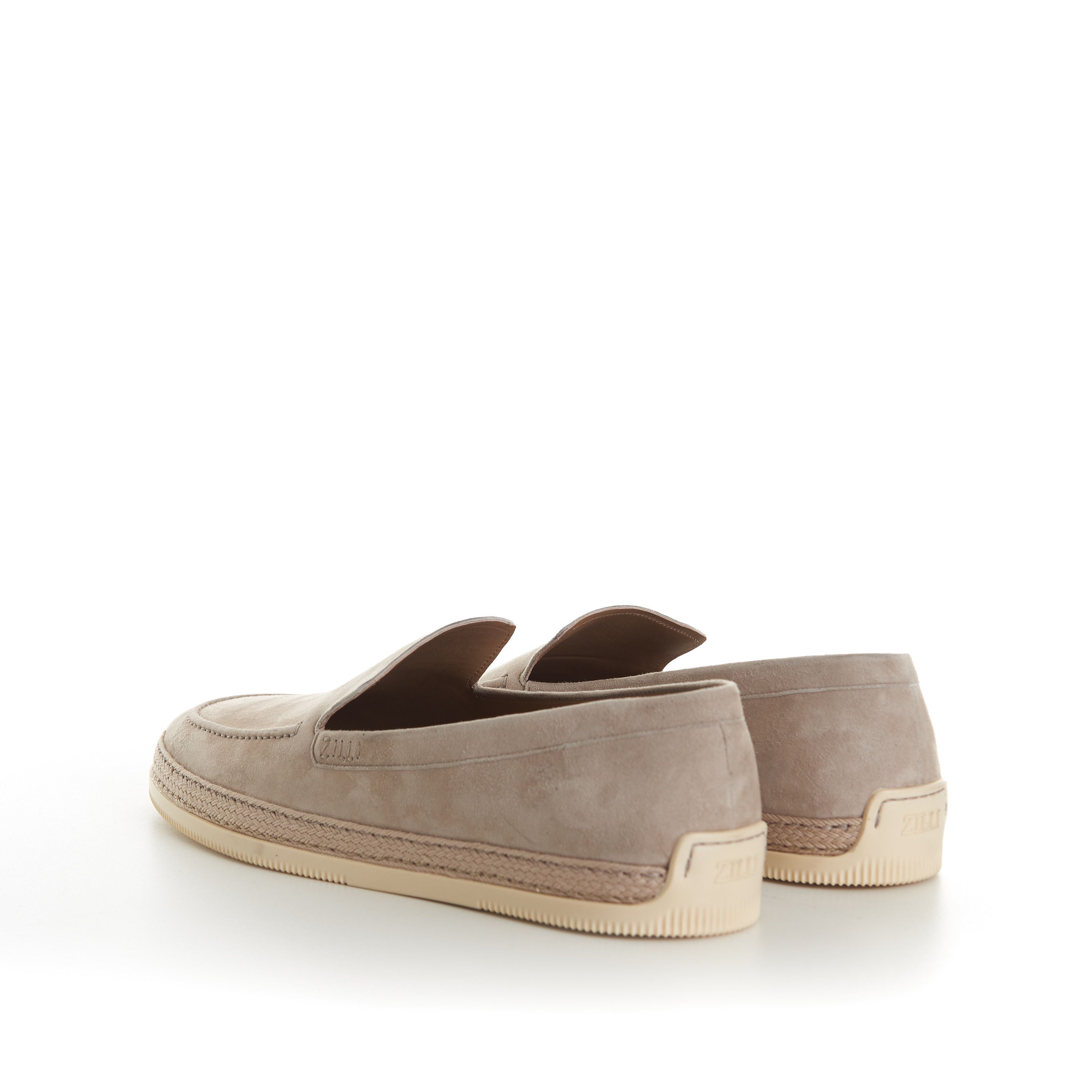 Zilli Beige Casual Moccasins, White Woven Outsole Size US 9.5 / EU 42-43 - 5 Thumbnail
