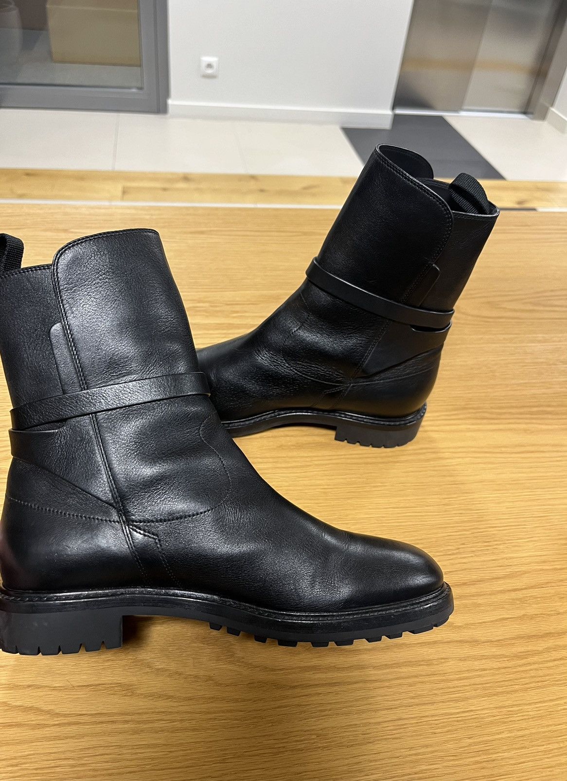 Dior Calfskin Empreinte Black Ankle Boots Size US 9 / EU 42 - 4 Thumbnail