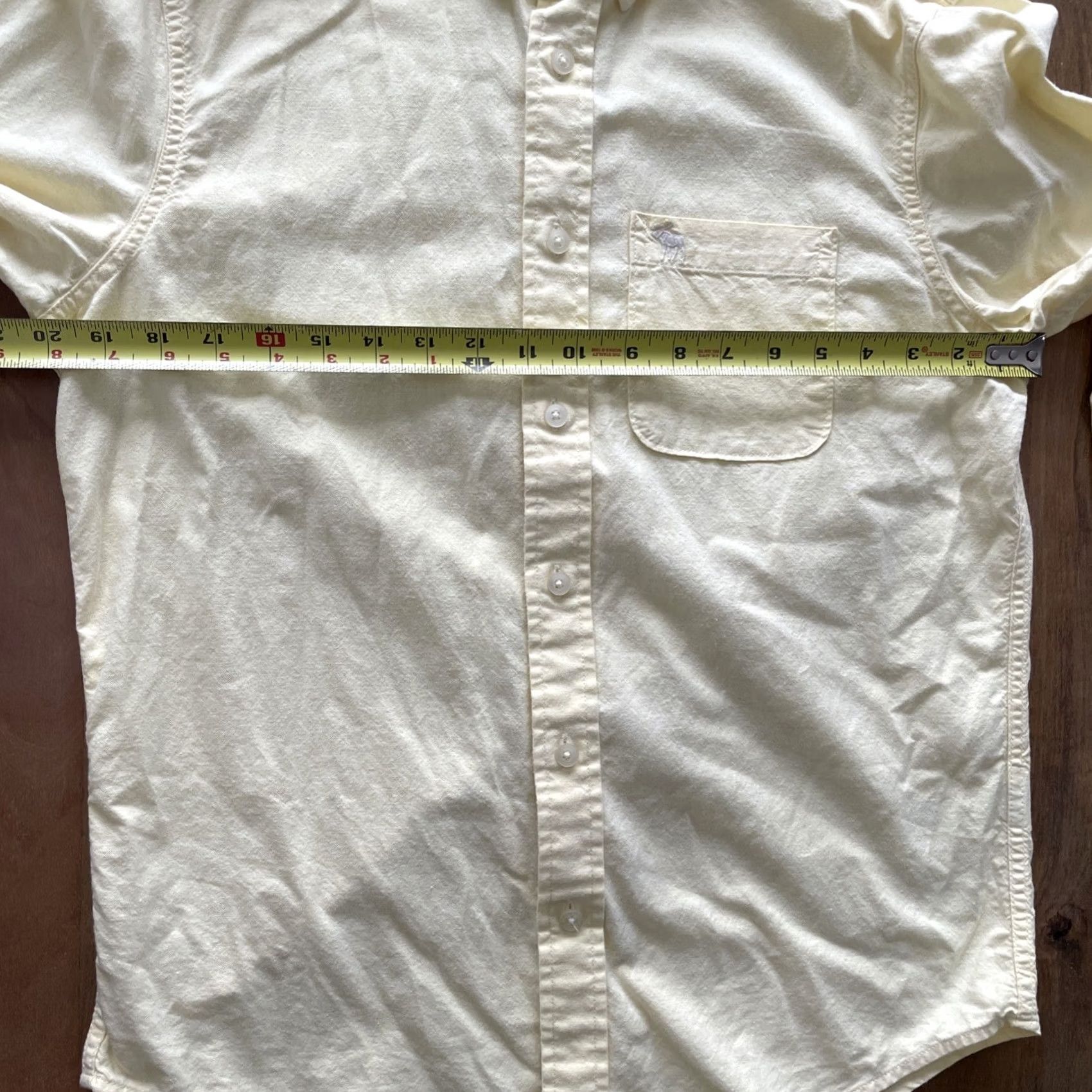 Abercrombie & Fitch VINTAGE Abercrombie & Fitch Button-Down Shirt Mens M Yellow Knit Cotton Casual/Preppy Y2K Size US M / EU 48-50 / 2 - 6 Thumbnail