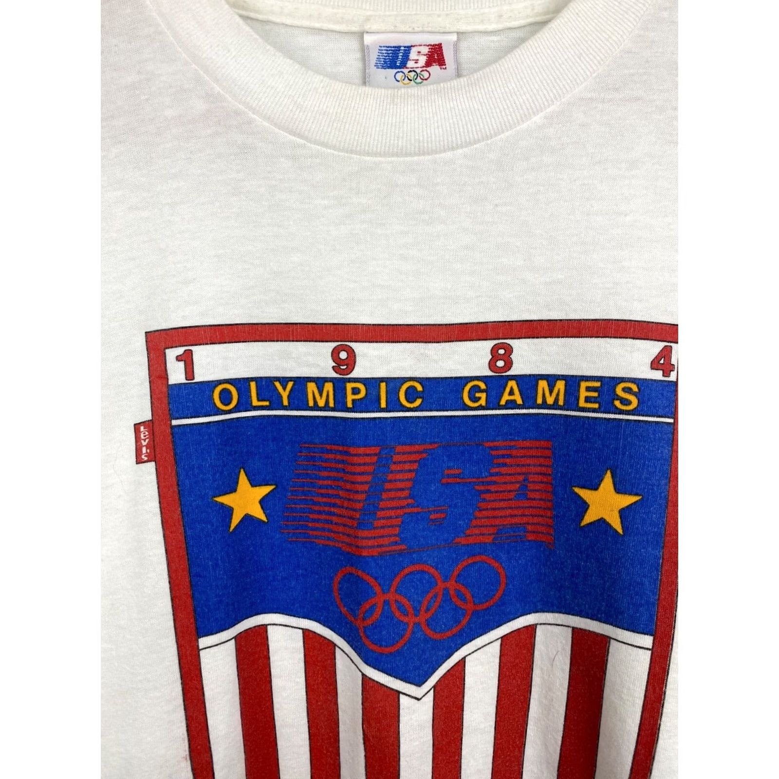 Levi's VINTAGE Levi’s Long Sleeve Shirt Mens M White California 1984 Los Angeles Olympic Games Nike Size US M / EU 48-50 / 2 - 4 Thumbnail