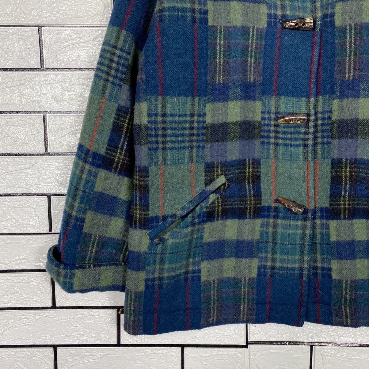 Issey Miyake 📌Vintage Wool Jacket Tartan Design Milano Sports Size US M / EU 48-50 / 2 - 5 Thumbnail