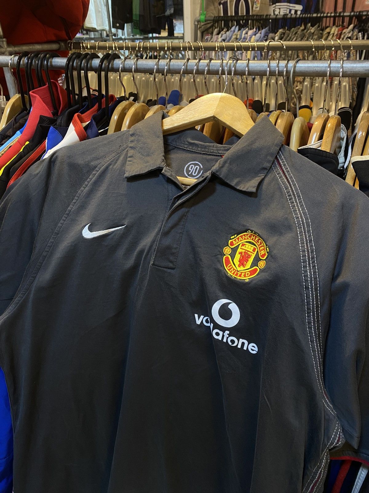 Nike Vintage 2004-2005 Manchester United Training Polo Shirt Size US L / EU 52-54 / 3 - 2 Thumbnail