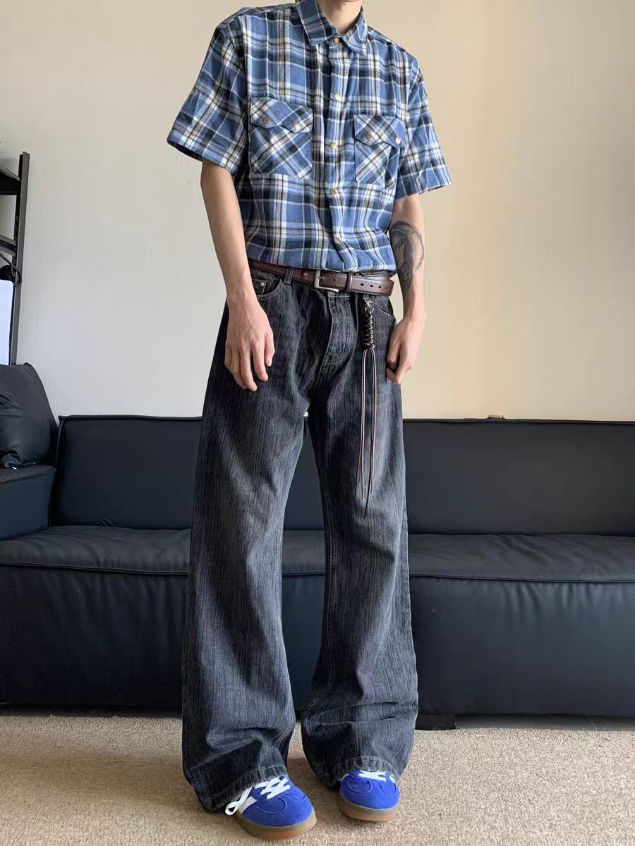Japanese Brand × Jean Straight high street micro flare jeans Size US 30 / EU 46 - 3 Thumbnail