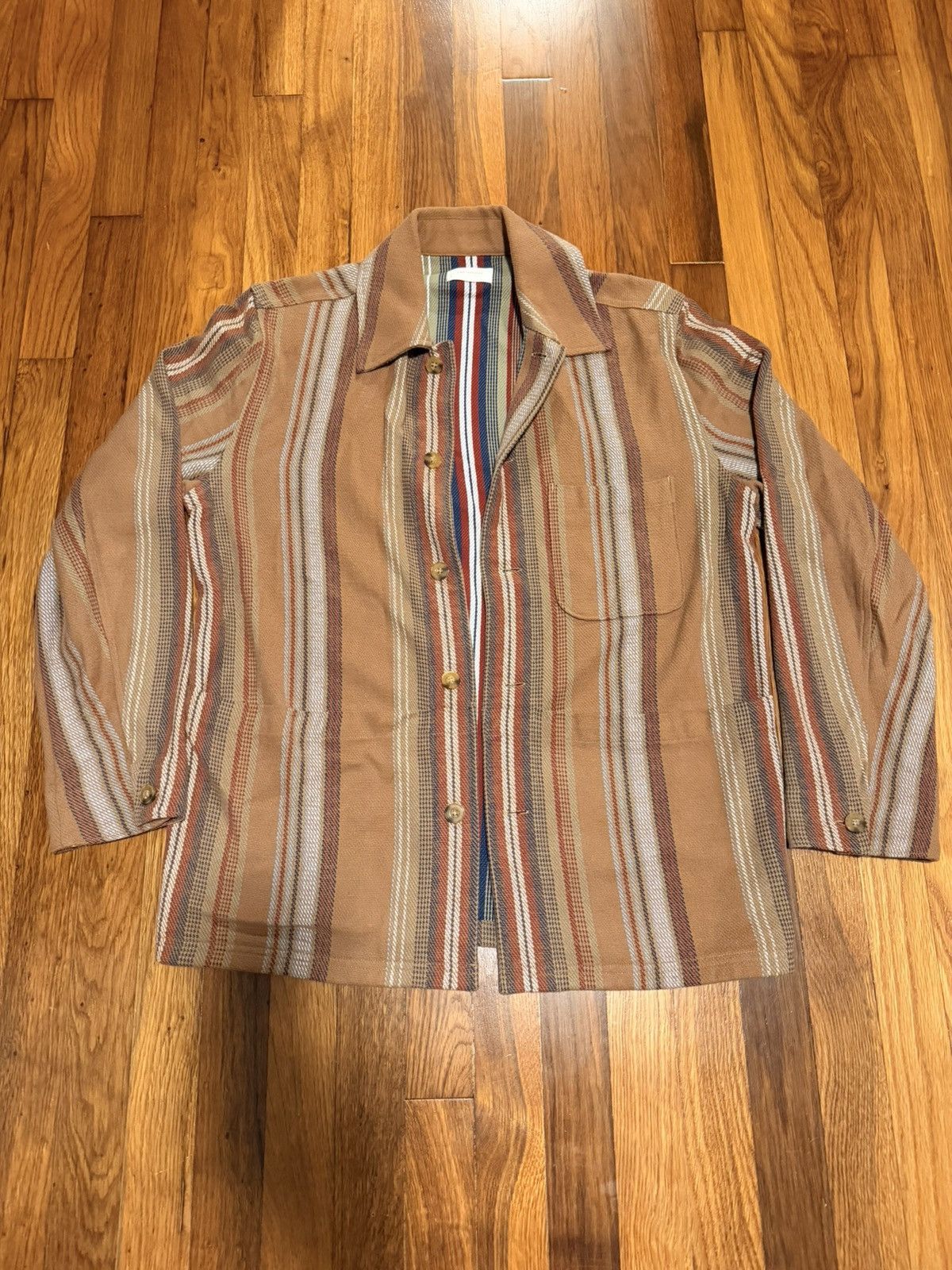 Aime Leon Dore Aime Leon Dore Blanket Serape Striped Brown Chore Coat Small Size US S / EU 44-46 / 1 - 1 Thumbnail