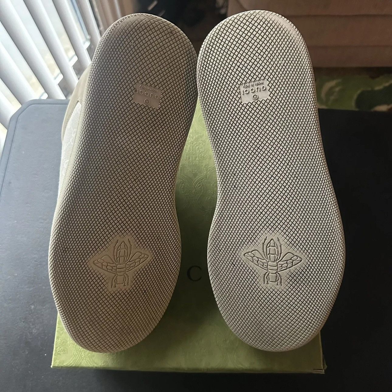 Gucci Gucci Double Screener Monogram sneakers Beige/white Grey Size US 10 / EU 43 - 8 Thumbnail