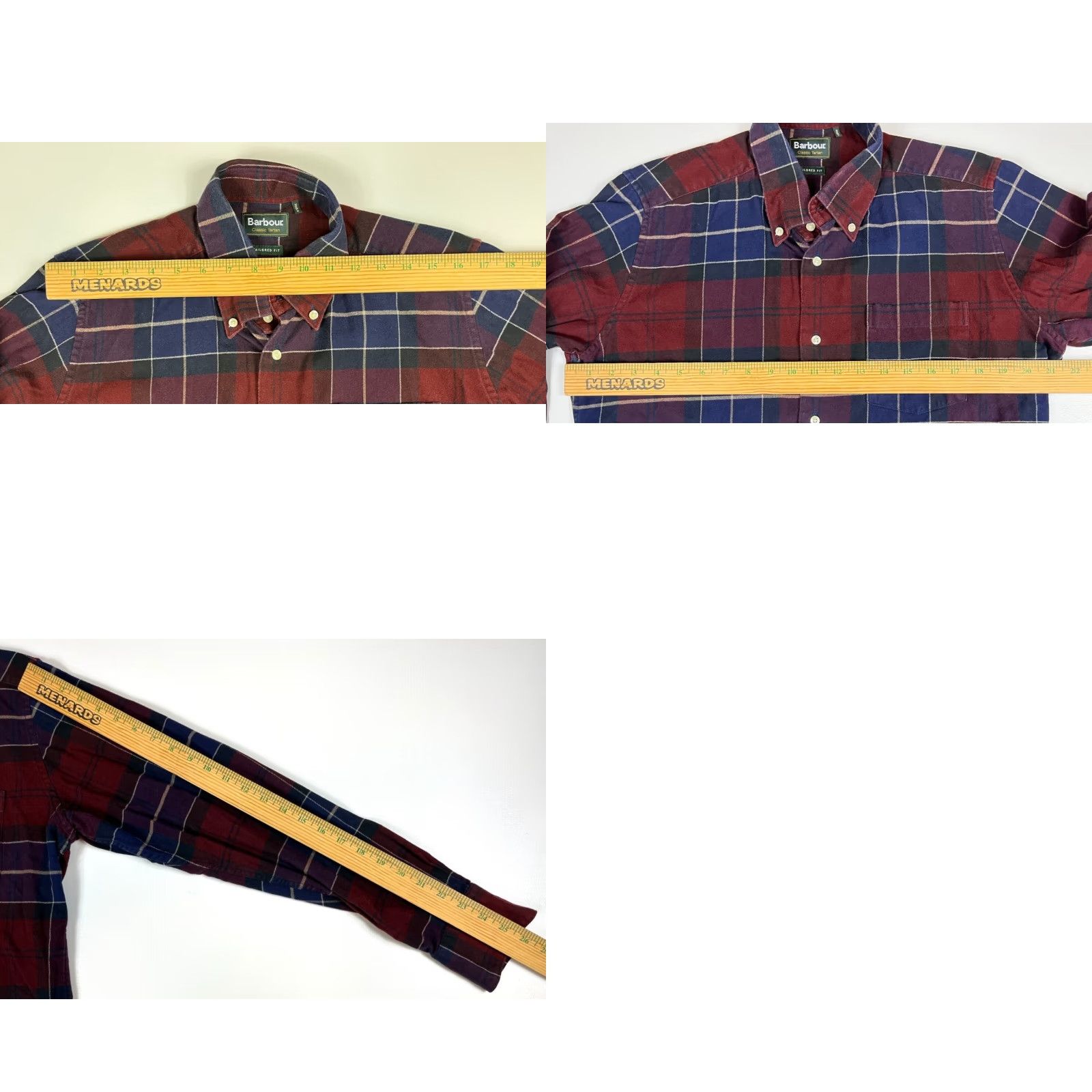 Barbour Barbour Mens Button-Up Shirt Tailored Fit Classic Tartan Lustleigh S Small Multicolor 100% Cotton Flannel Shirt Mens Size US S / EU 44-46 / 1 - 9 Thumbnail