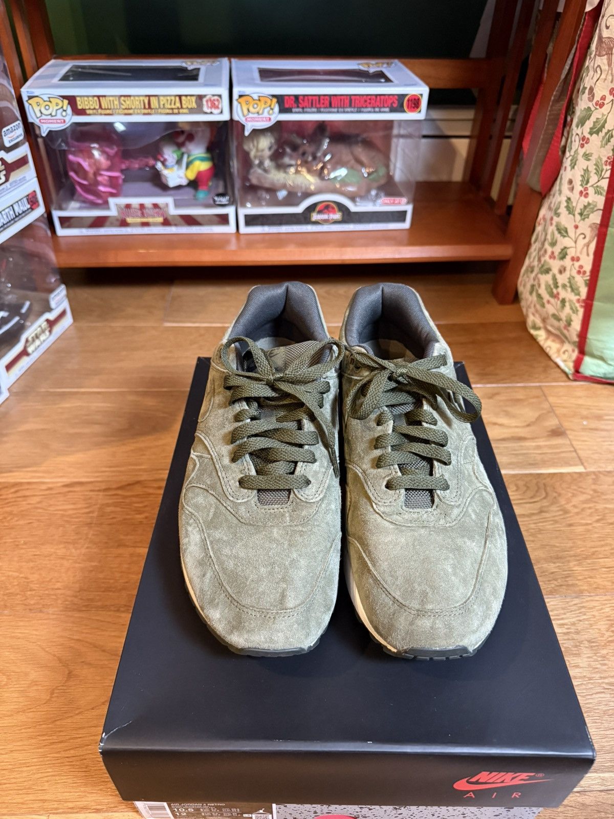Nike Nike Air Max 1 Olive Canvas Suede Size US 10 / EU 43 - 3 Thumbnail