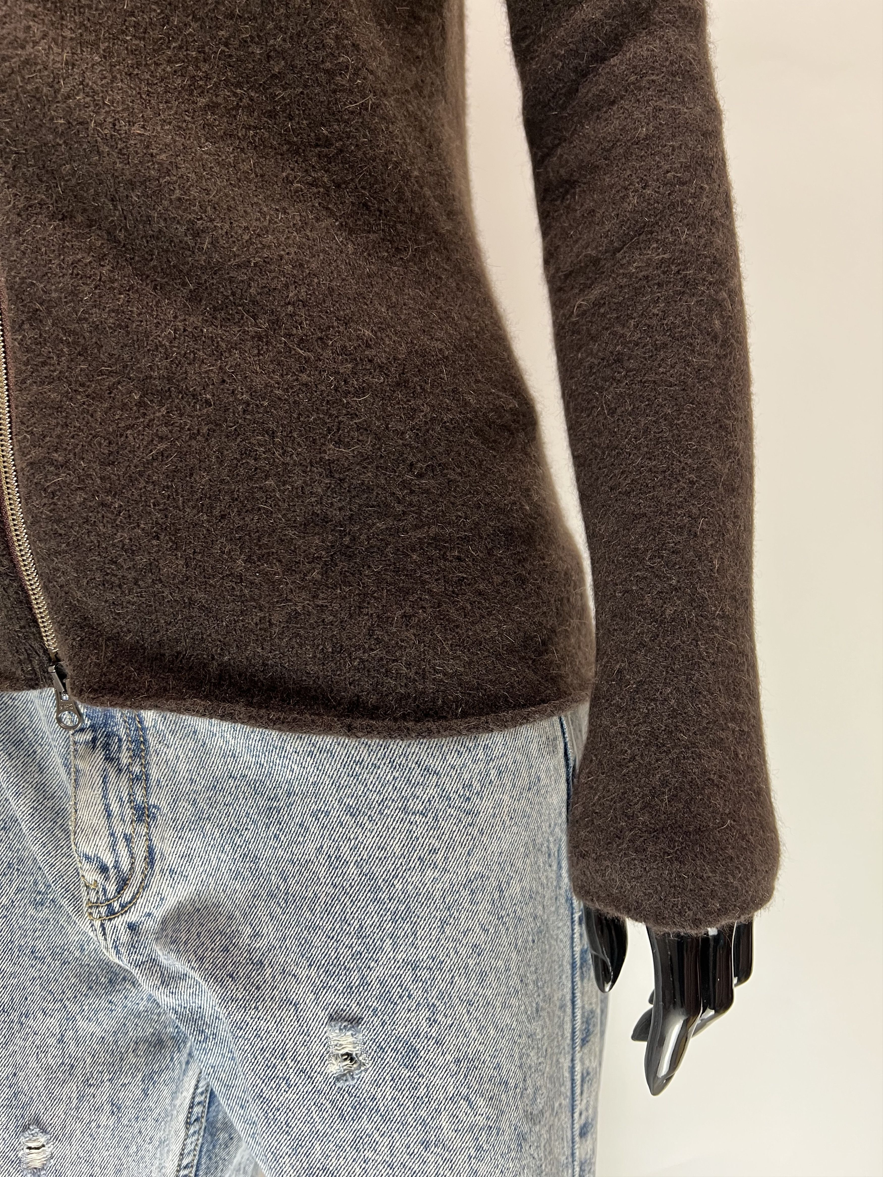Marithe + Francois Girbaud Marithe Francois Girbaud Wool Angora Zip Hoodie Size S / US 4 / IT 40 - 6 Thumbnail