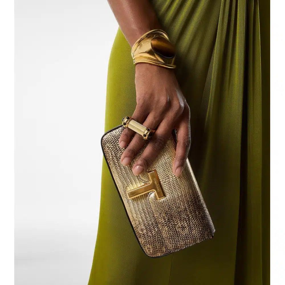 Tom Ford o1loc1c0825 L1835 Size: OS / Clutch Bag in Gold Size ONE SIZE - 2 Thumbnail