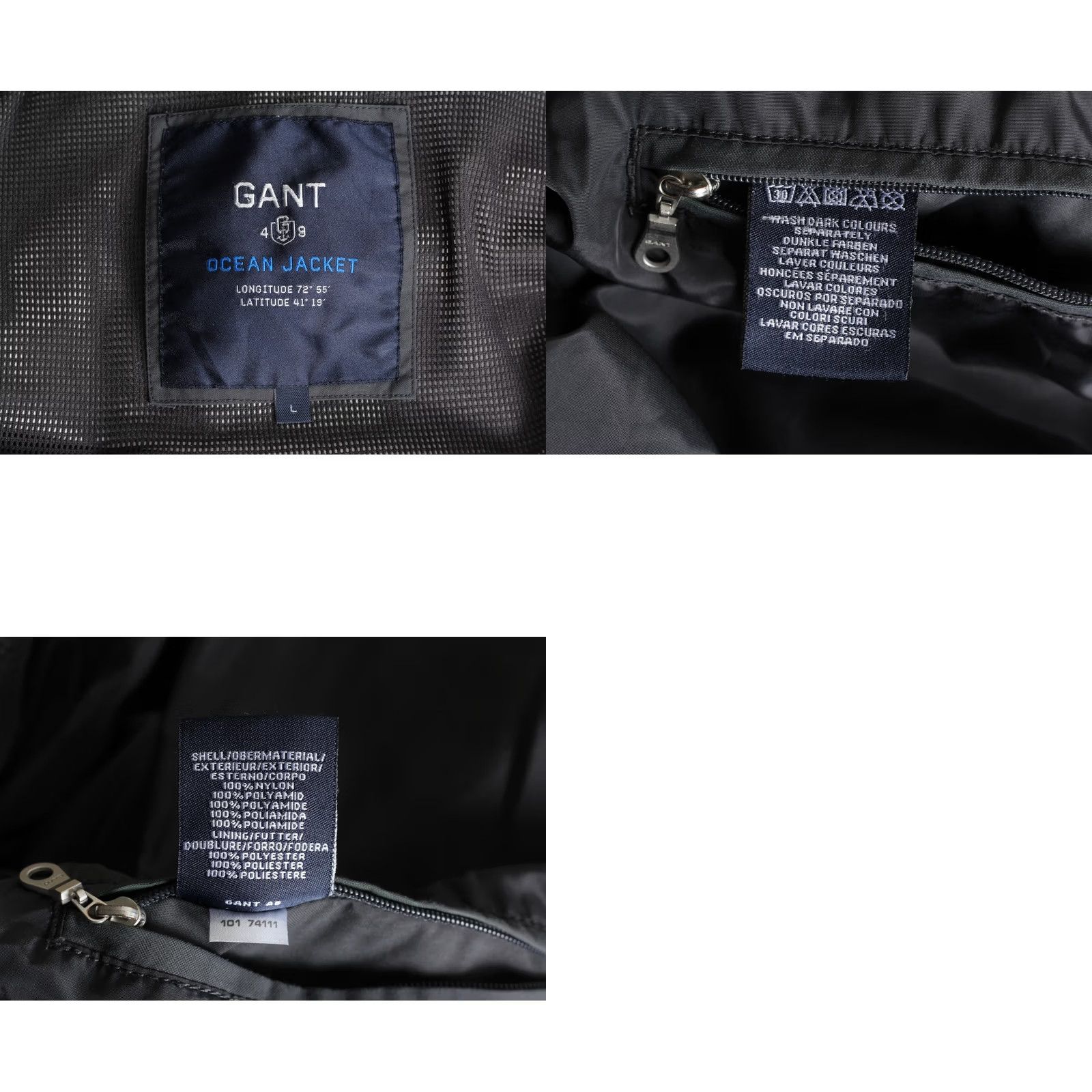 Gant GANT Ocean Bomber Jacket Men L MJ6140 Size US L / EU 52-54 / 3 - 8 Thumbnail