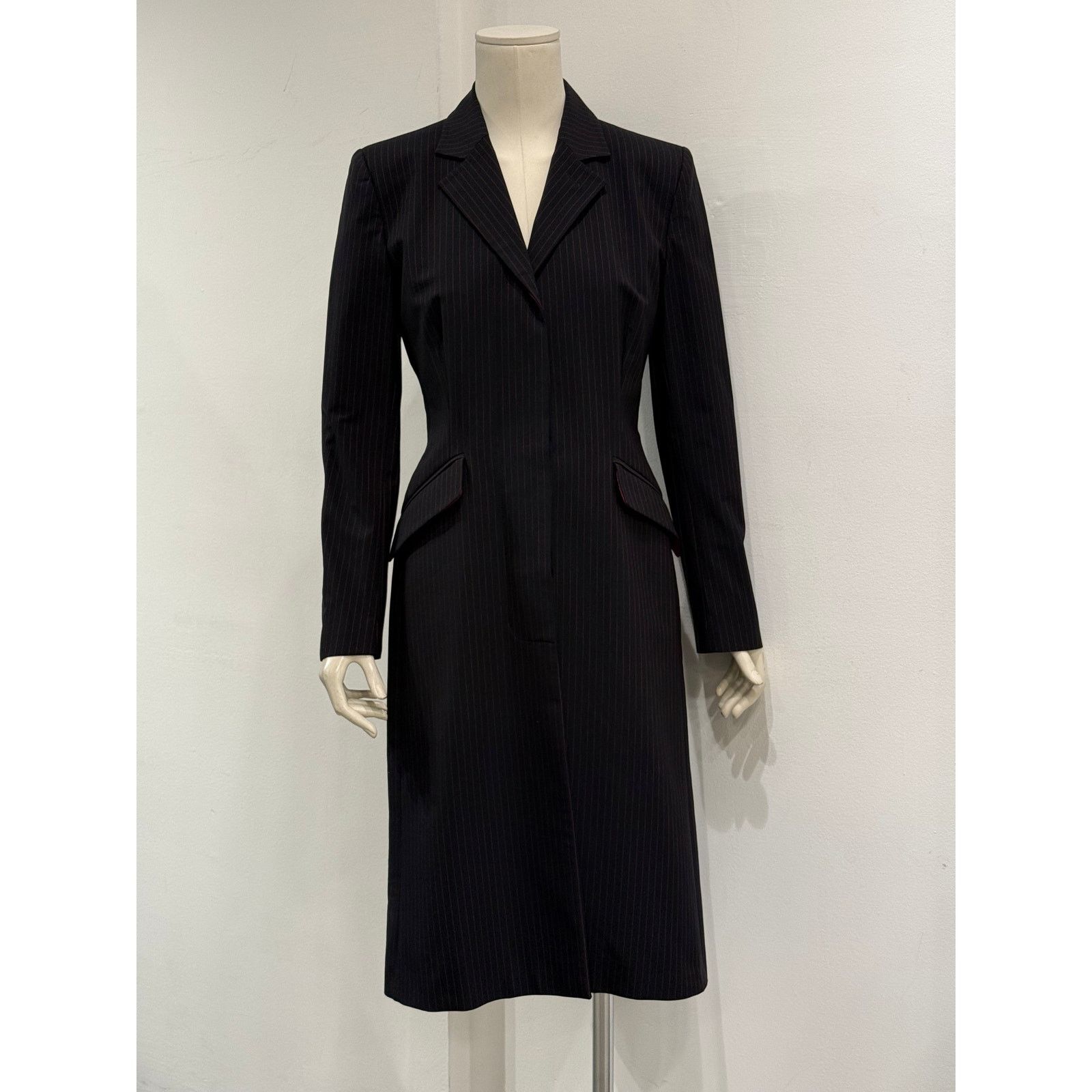 Alexander McQueen A/W1998 Alexander McQueen “Joan” pinstripe tailored coat Size M / US 6-8 / IT 42-44 - 4 Thumbnail