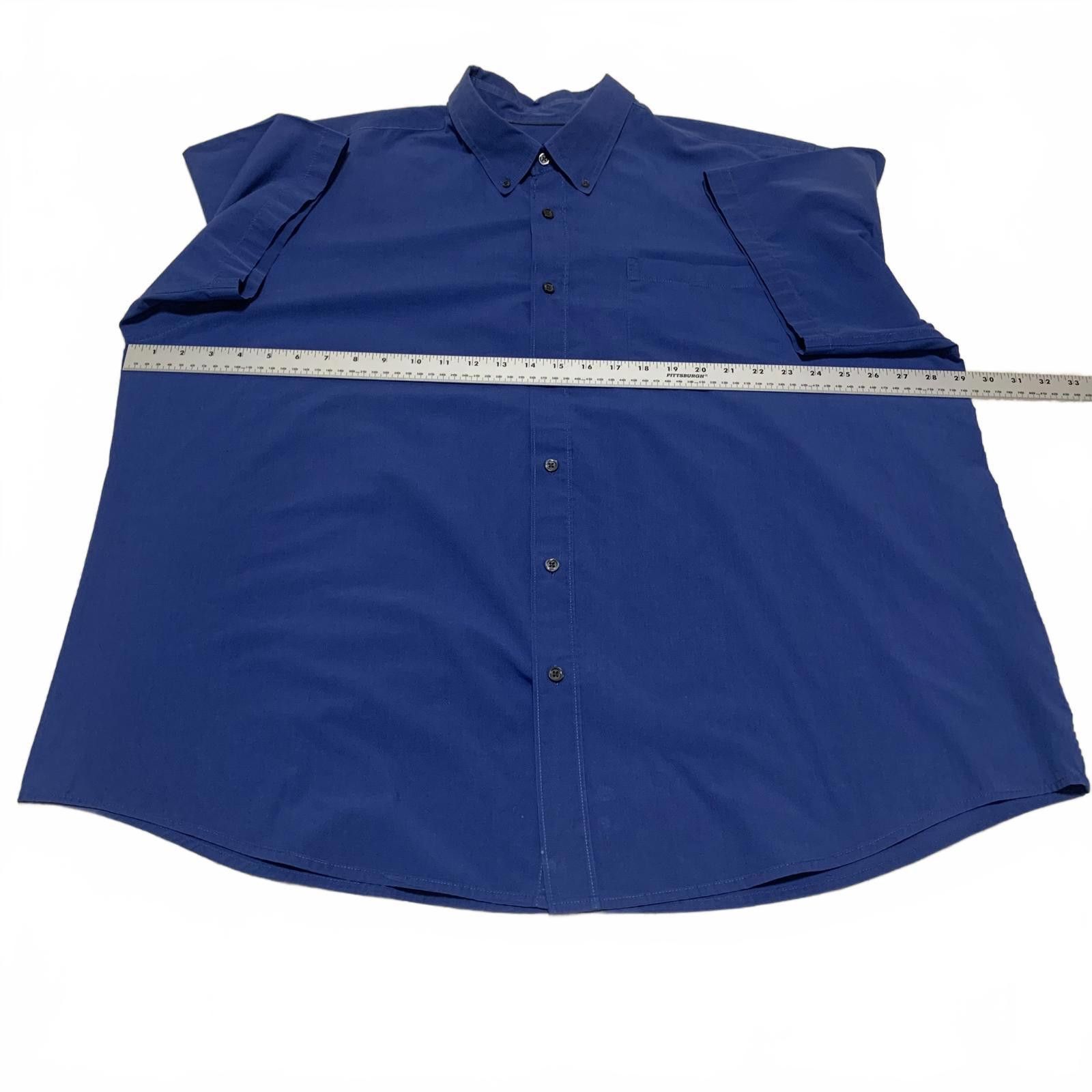 Basic Editions Basic Edition Men's 2XL Blue Short Sleeve Button-Up Shirt Size US XXL / EU 58 / 5 - 9 Thumbnail