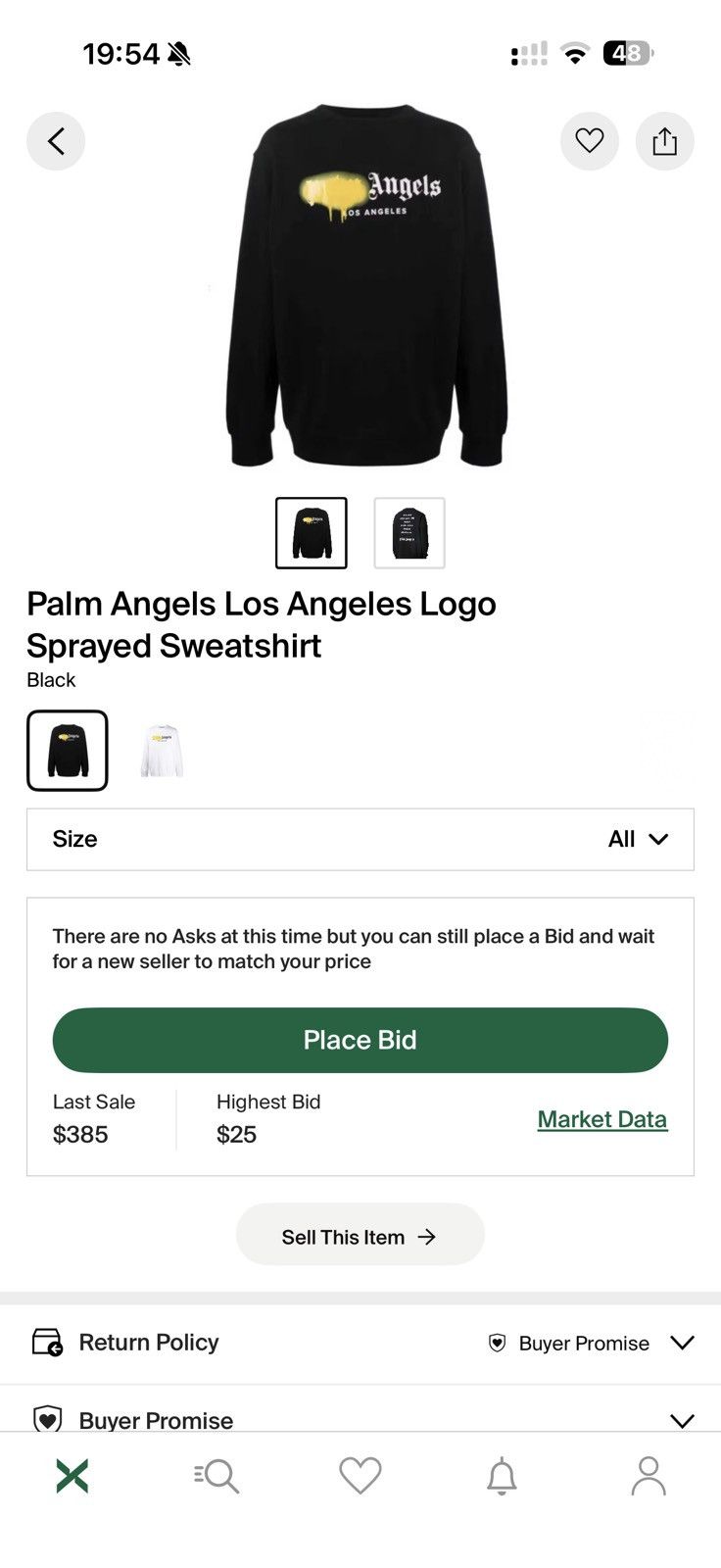 Palm Angels PALM ANGELS Spray Logo Los Angeles SS21 Crewneck Size US S / EU 44-46 / 1 - 7 Thumbnail