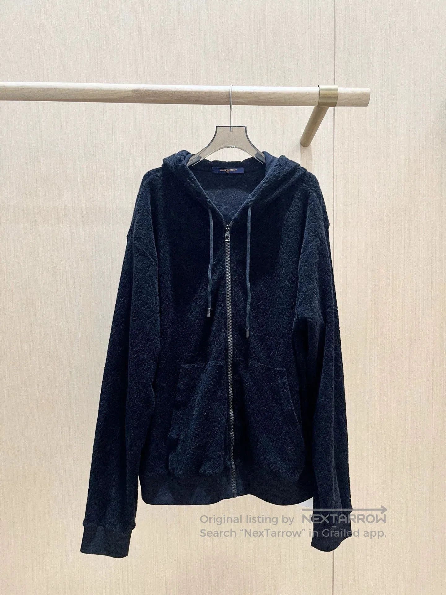 Louis Vuitton Black Zip-Up Hooded Sweatshirt. Size US L / EU 52-54 / 3 - 1 Thumbnail