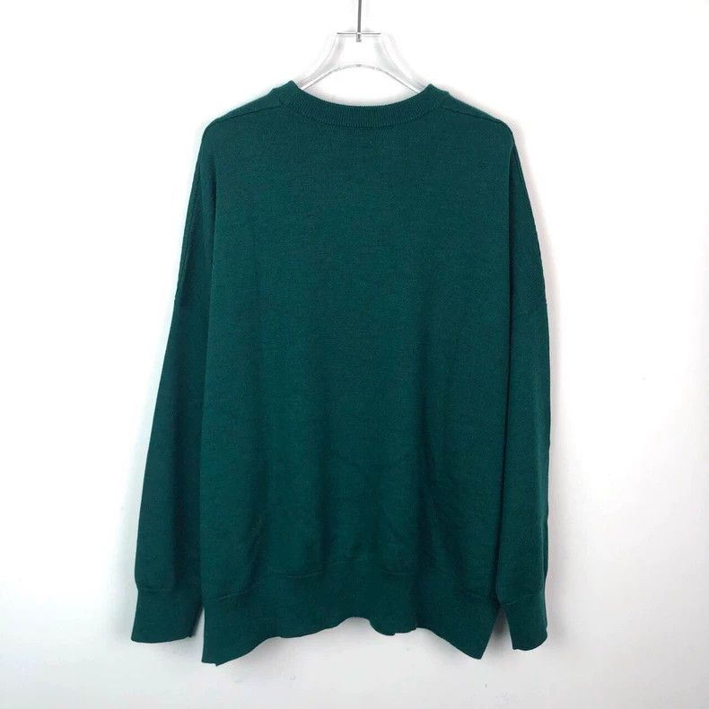 Loewe Loewe A green round-neck long-sleeved wool knitted cardiga Size M / US 6-8 / IT 42-44 - 2 Thumbnail