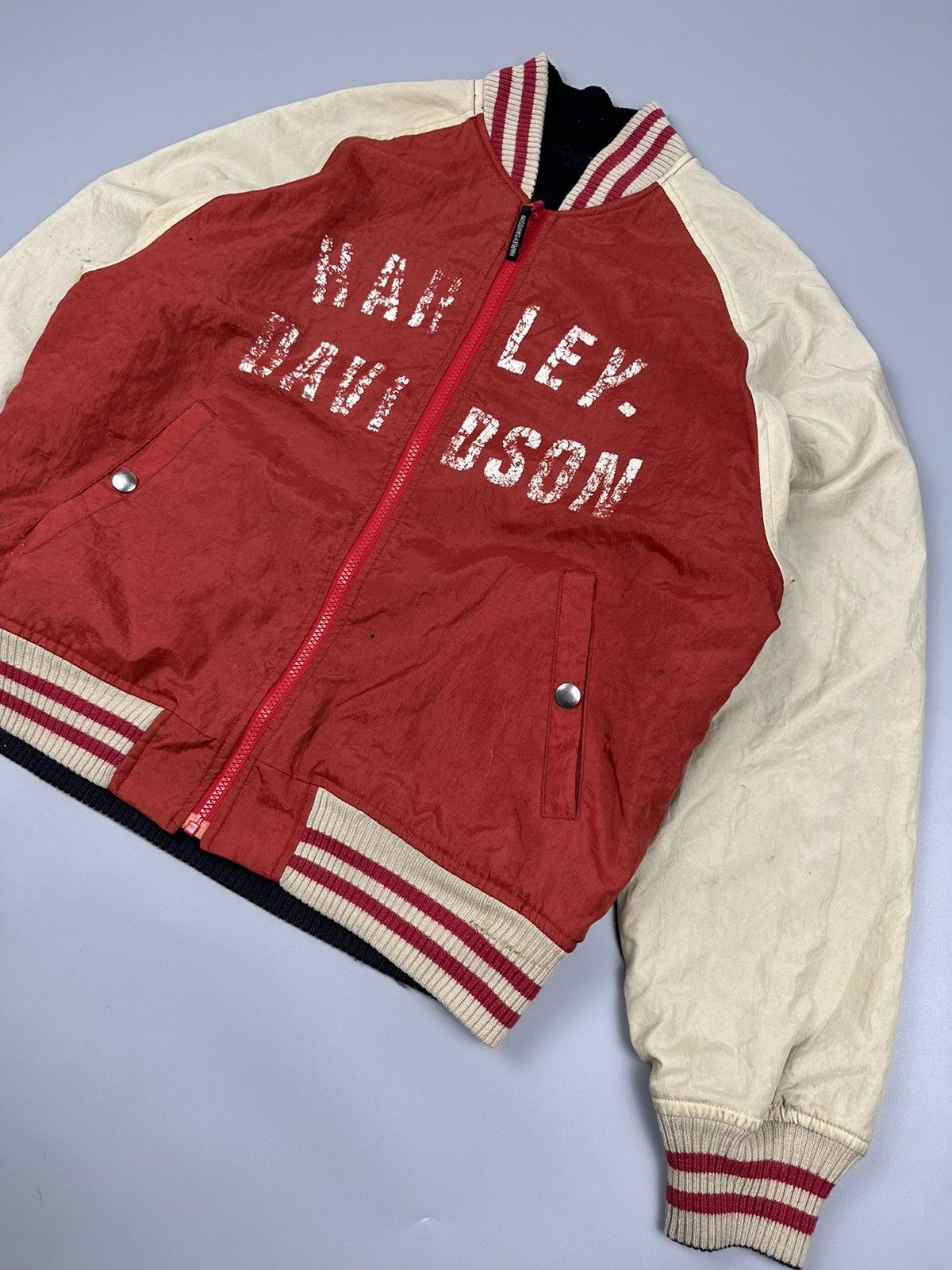 Harley Davidson × Vintage Vintage Harley Davidson Varsity Jacket Size US L / EU 52-54 / 3 - 5 Thumbnail