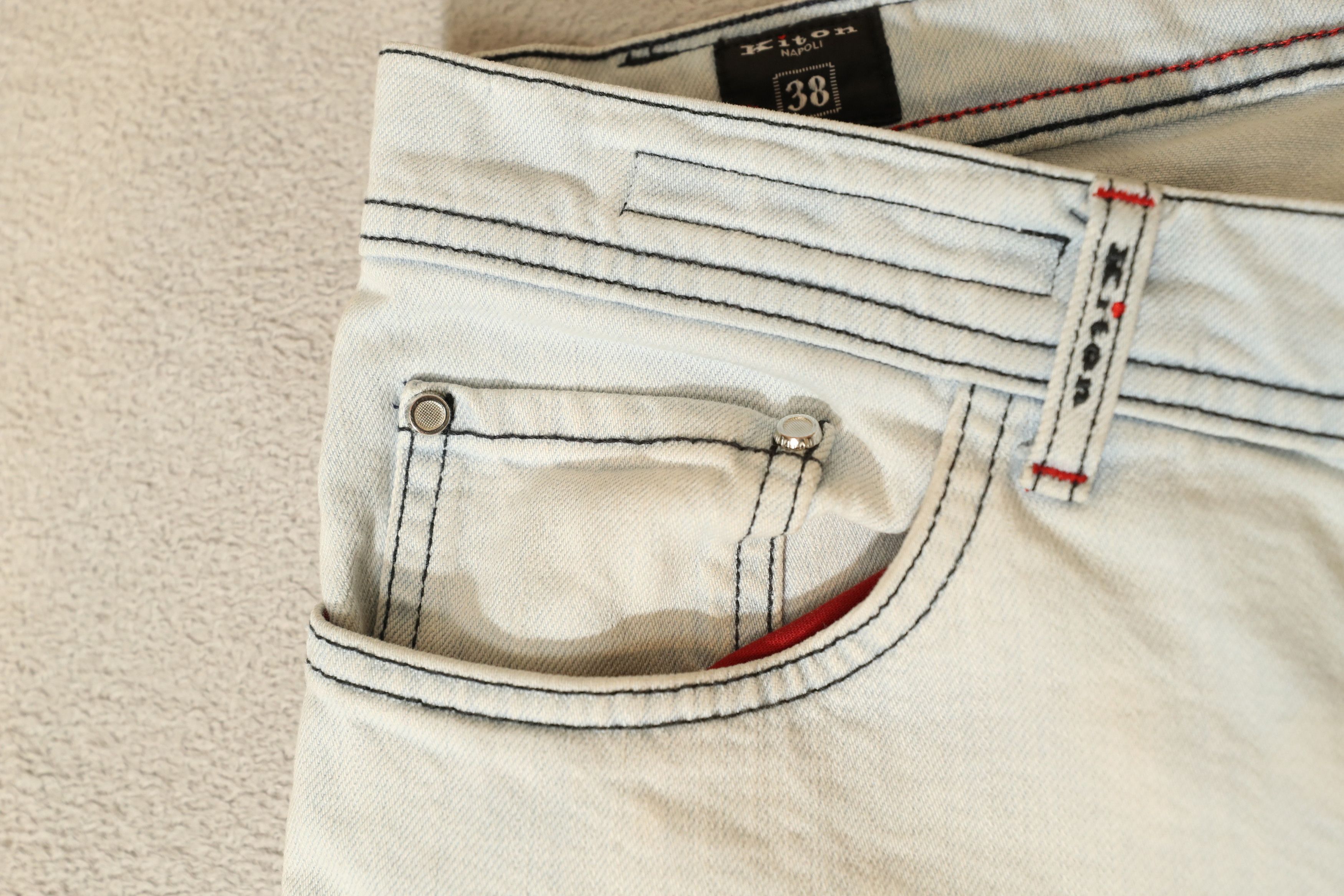 Kiton Kiton Mens 5 Pocket Slim Jeans (38) Size US 38 / EU 54 - 6 Thumbnail