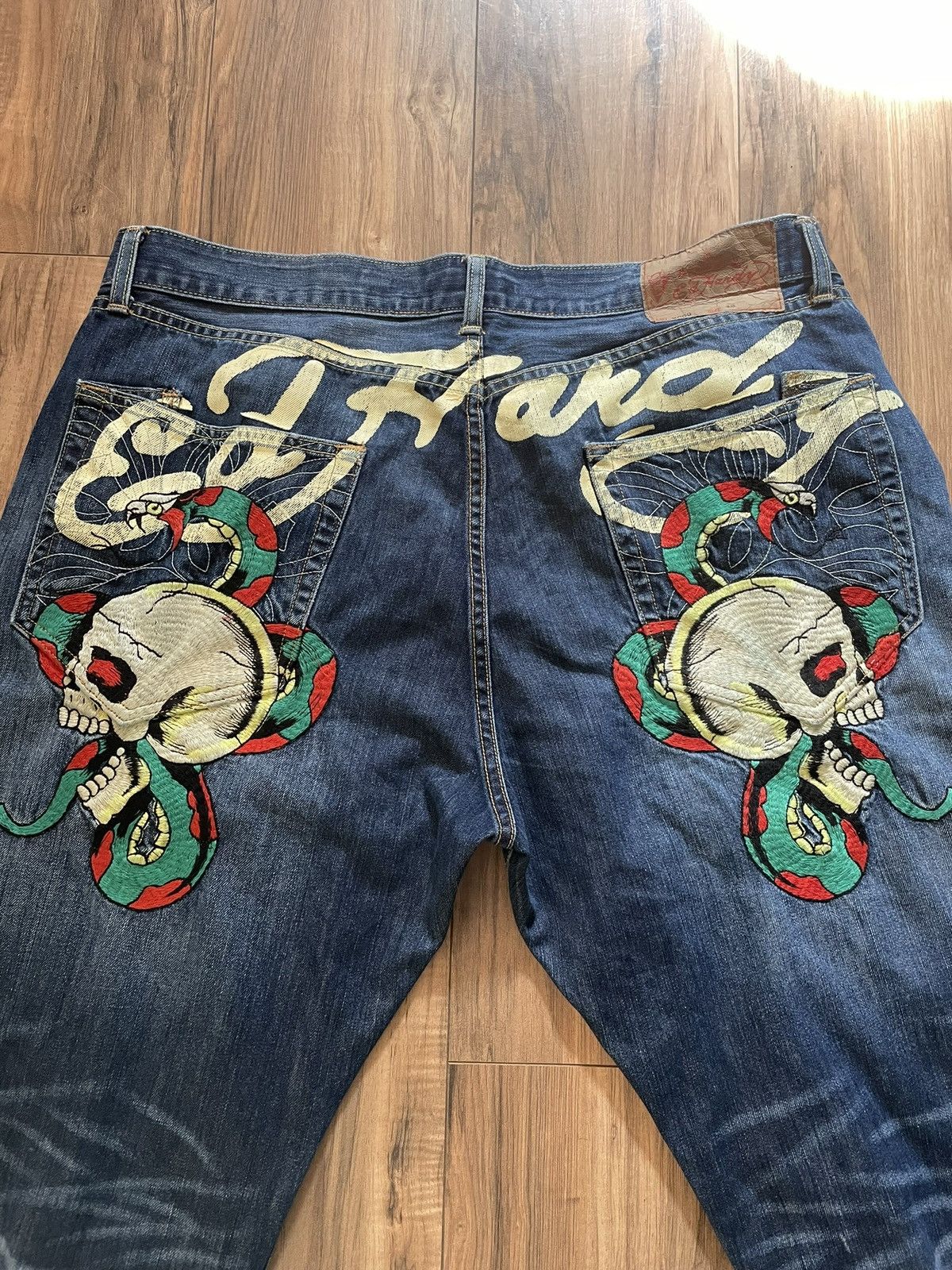 Ed Hardy Skull with snake Ed hardy embroidery stitching Size US 42 / EU 58 - 2 Thumbnail