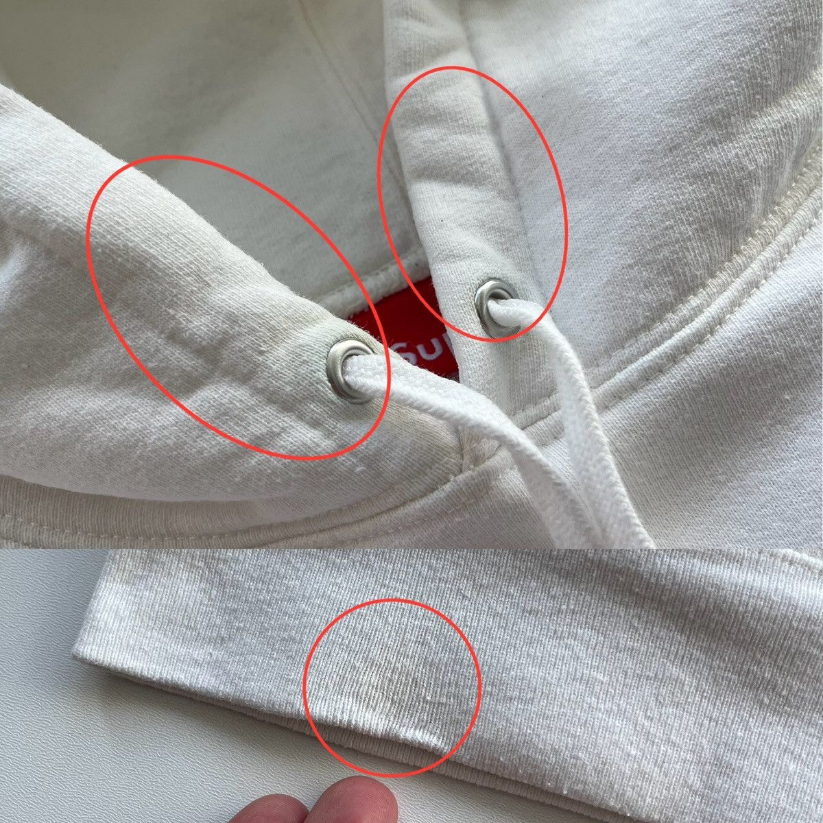 Supreme Supreme SS18 Corner Label Logo Hoodie White rare Size US M / EU 48-50 / 2 - 11 Thumbnail